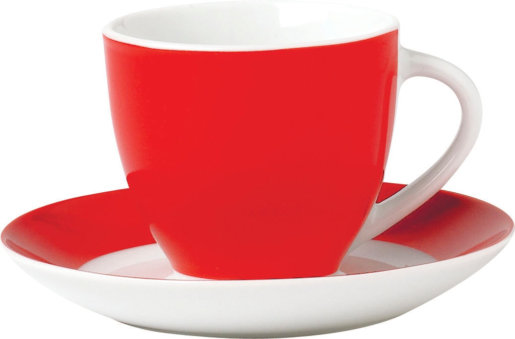van Well Untertasse »Vario«, (Set, 6 St., 6 Untertassen Ø 14,5cm), Porzellan, spülmaschinen- und mikrowellengeeignet, Ø 14,5 cm