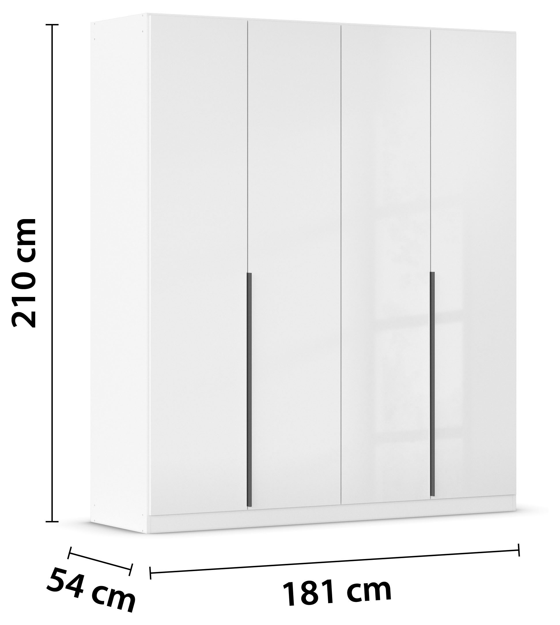 rauch Drehtürenschrank »Kleiderschrank Schrank Garderobe AGORDO TOPSELLER Schlafzimmer«, (in zwei Griff-Farben, Breiten 91-360 cm, Dekor- oder Hochglanzfront), durchdachte Innenausstattung, in 7 Breiten und 2 Höhen MADE IN GERMANY
