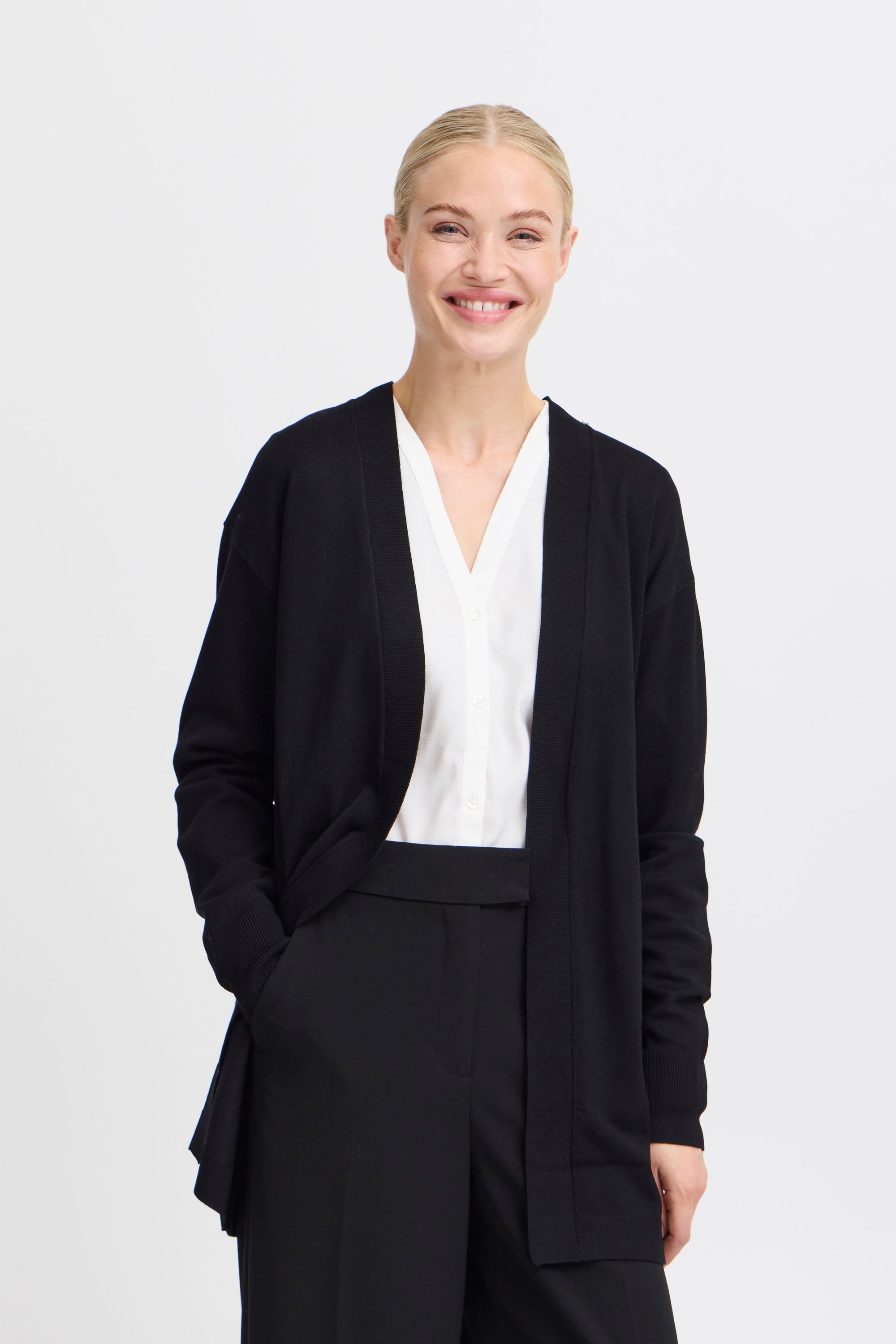 b.young Strickjacke »Strickjacke BYMMMORLA LONG CARDIGAN -«