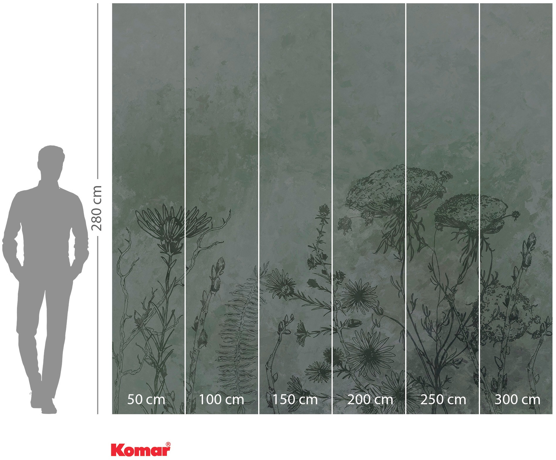 Komar Vliestapete »Digitaldruck Vlies - Whiff - Größe 300 x 280 cm«, bedruckt, Wohnzimmer, Schlafzimmer