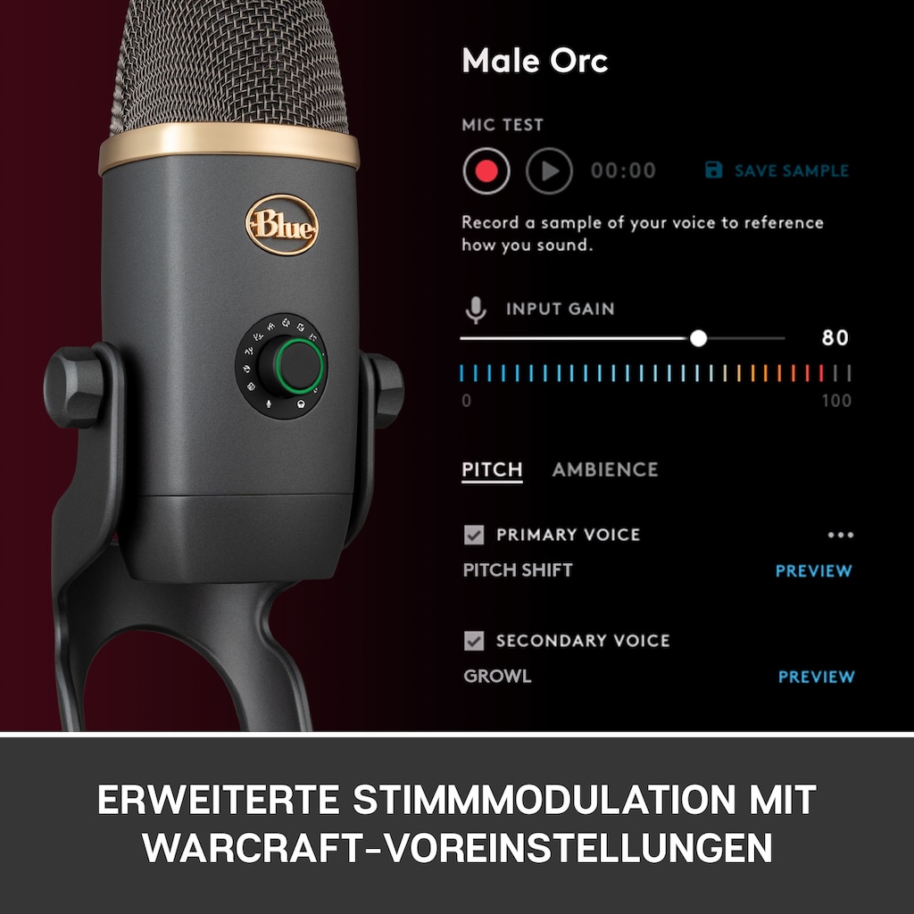 Blue Streaming-Mikrofon »Yeti X World of Warcraft® Edition«, (1 tlg.)