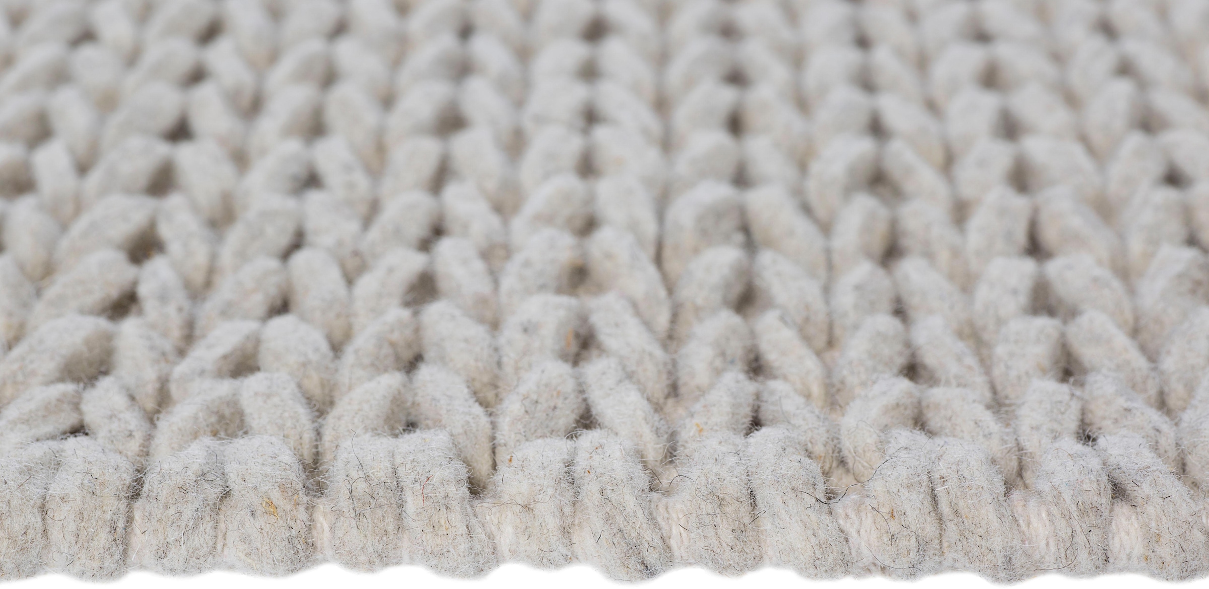 LUXOR living Wollteppich »Morton«, rechteckig, Handweb Teppich, Filz-Struktur, reine Wolle, handgewebt, Strick-Optik
