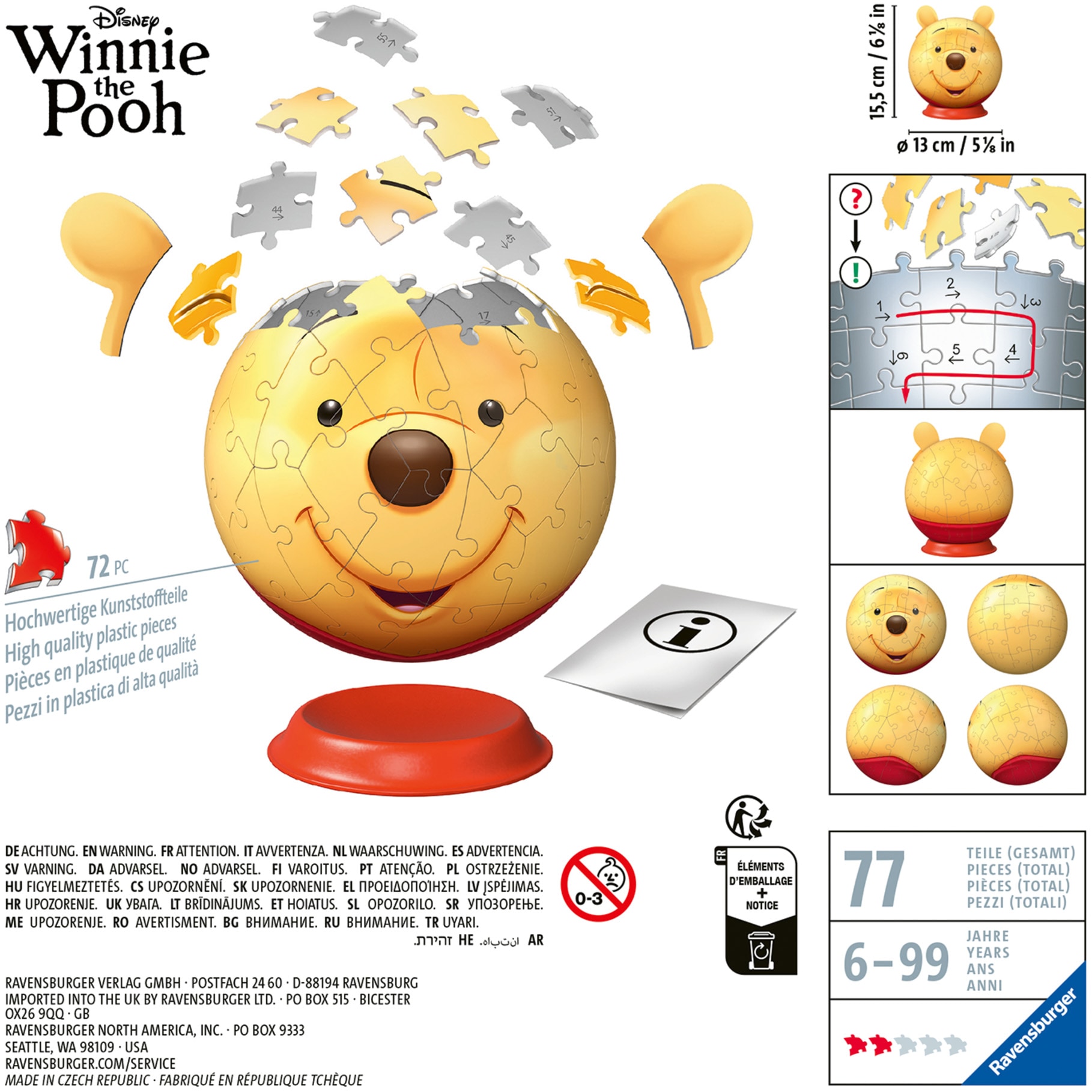 Ravensburger Puzzleball »Disney Winnie Puuh mit Ohren« Made in Europe