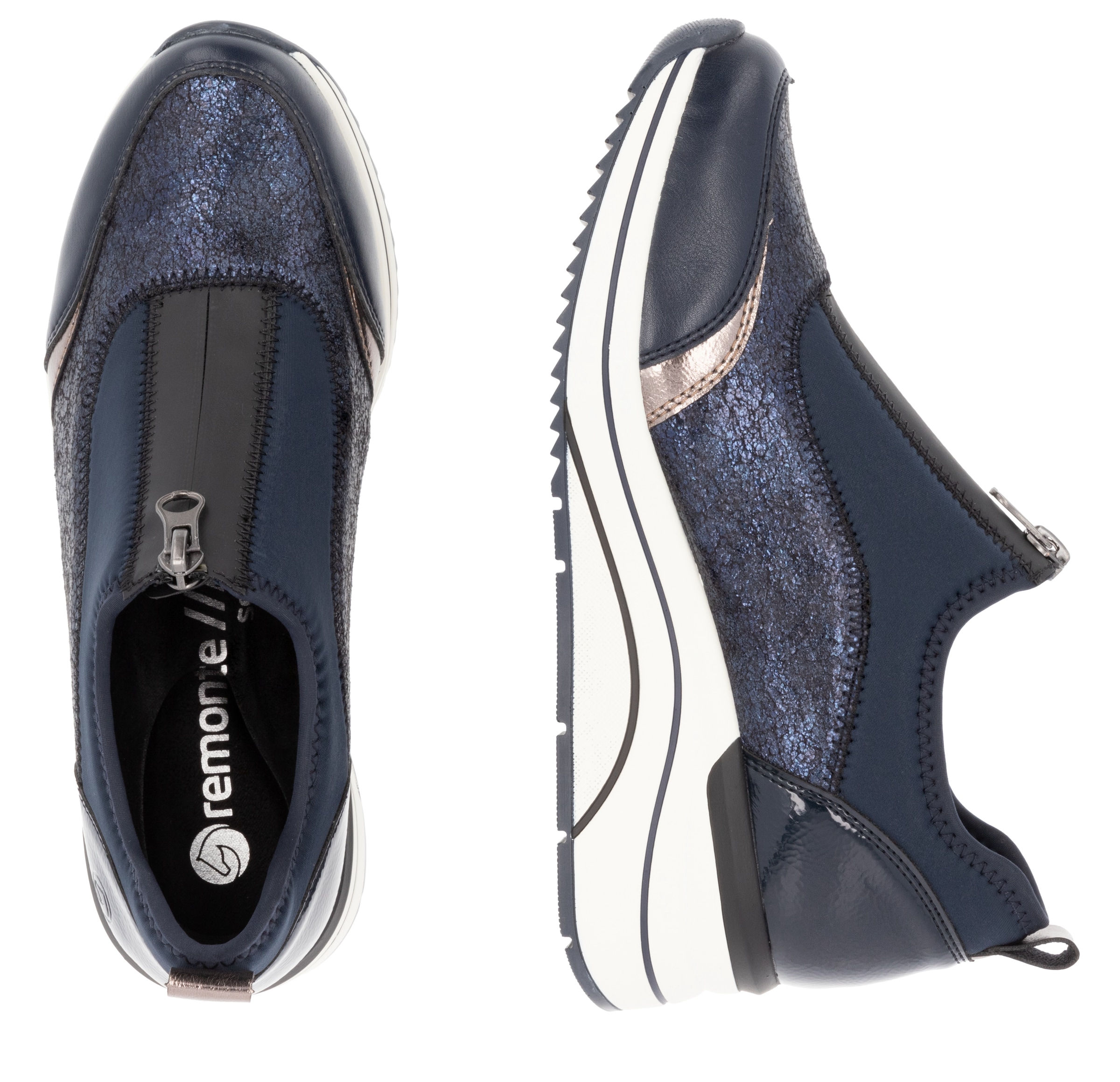 Remonte Slip-On Sneaker »Elisabeth Hurley-Collection«, Keilsneaker, Slipper, Schlupfschuh, Freizeitschuh, vegan