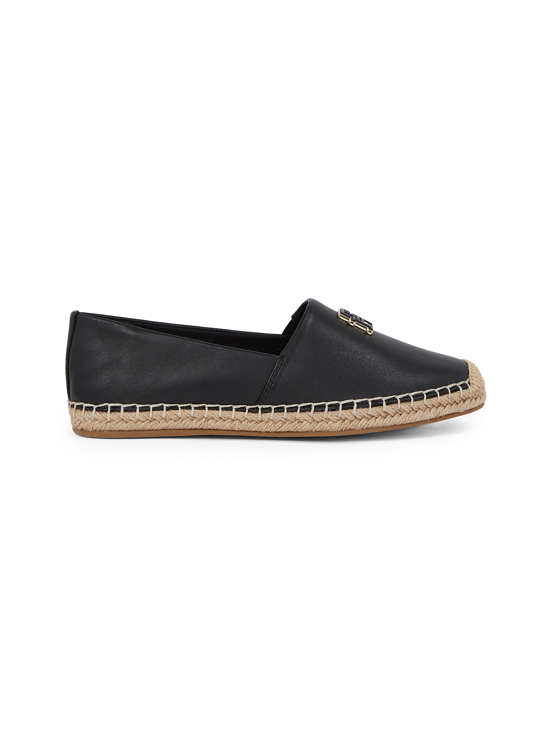 Tommy Hilfiger Espadrille "TH LOGO LEATHER ESPADRILLE", Sommermode, Flats, günstig online kaufen