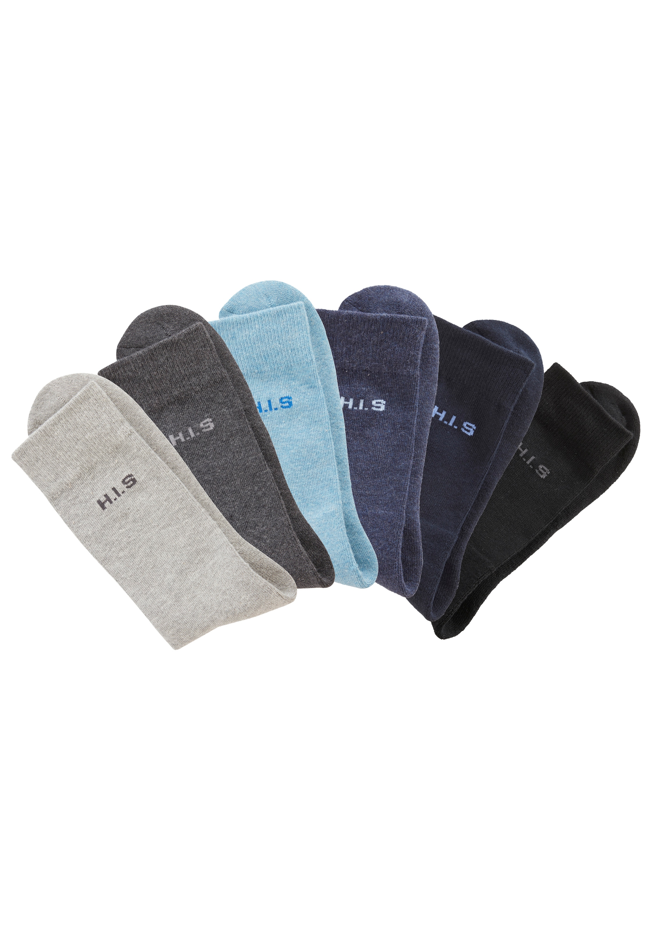 H.I.S Basicsocken "Für Job und Freizeit" Packung, 6 Paar tlg. mit weicher Frotteesohle