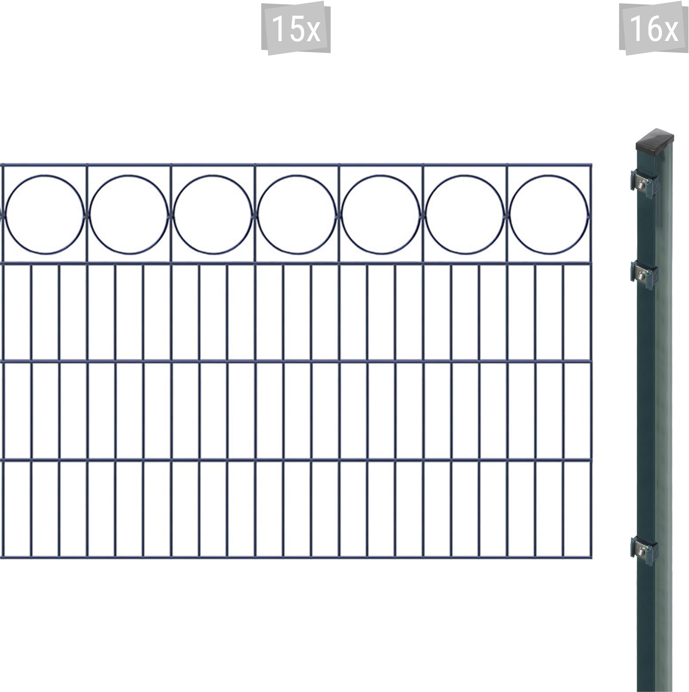 Arvotec "EXCLUSIVE 80 zum Einbetonieren "Ring" mit Zierleiste" Zaunhöhe 80 cm, Zaunlänge 2 - 60 m