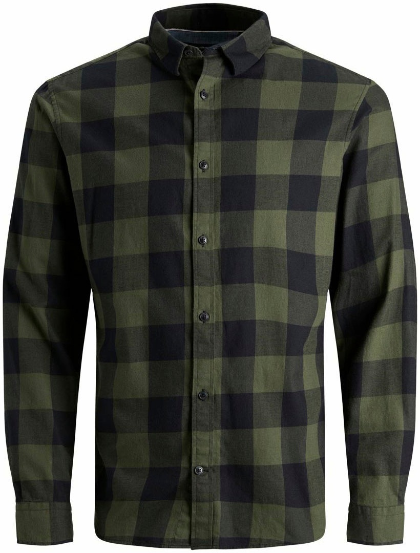 Jack & Jones Langarmhemd »JJEGINGHAM TWILL SHIRT L/S NOOS«