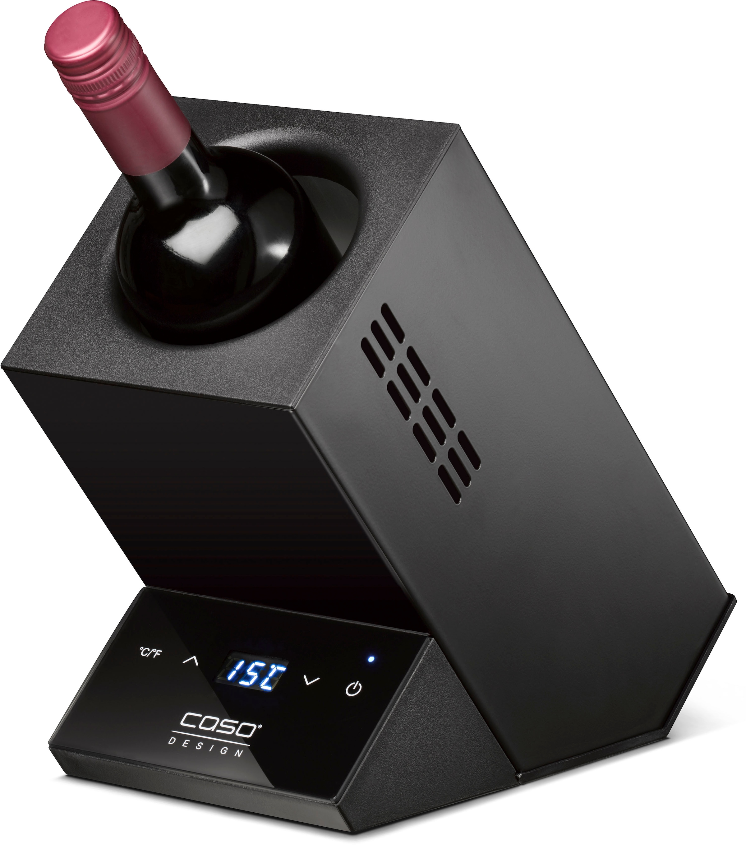 Caso Elektrischer Weinkühler "614 Caso Design WineCase One black", Temperatur elektronisch einstellbar, Sensor-Touch Bed