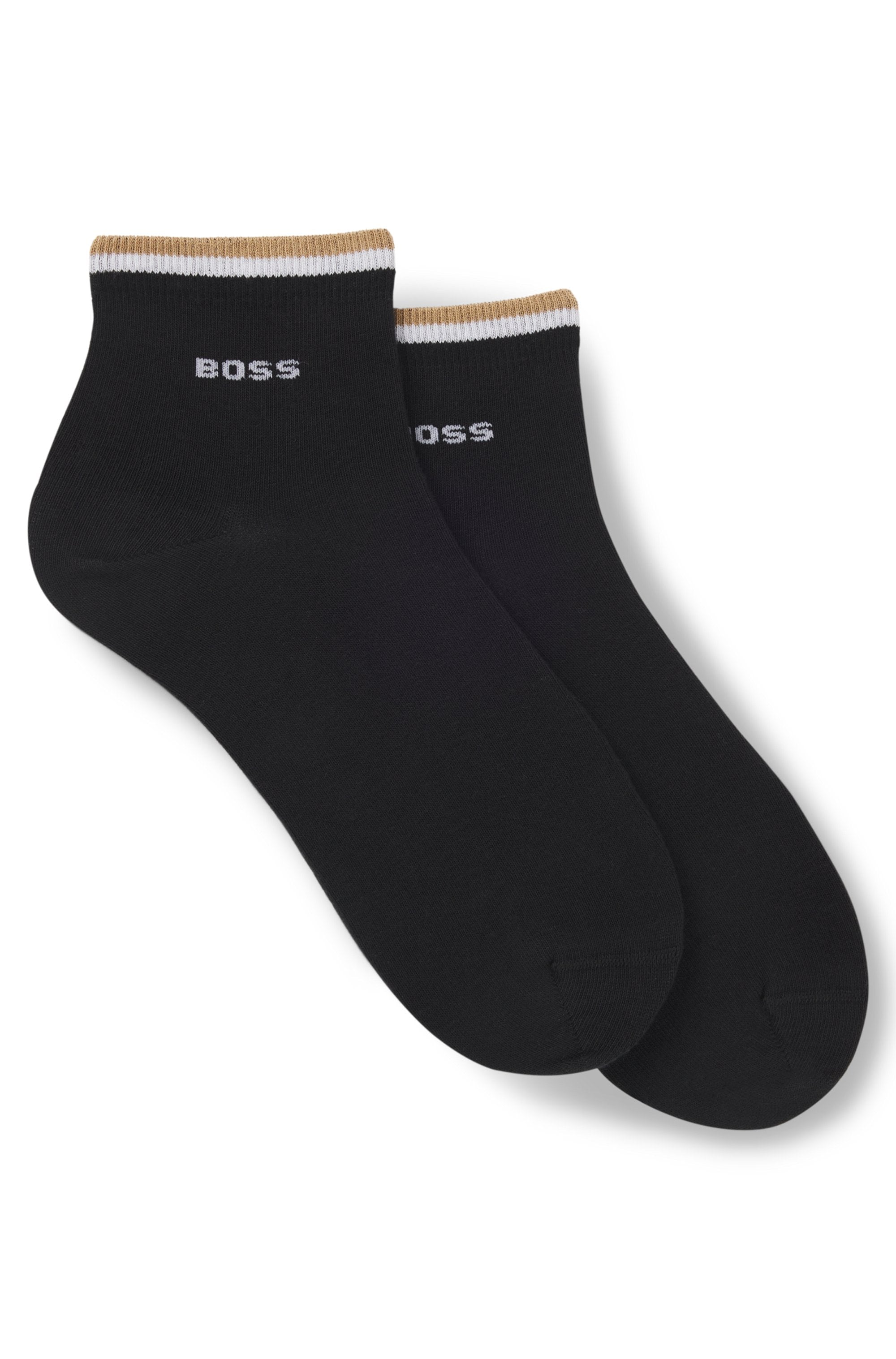 BOSS Freizeitsocken »2P SH Stripe CC«, (Packung, 2 Paar, 2er), mit BOSS Schriftzug