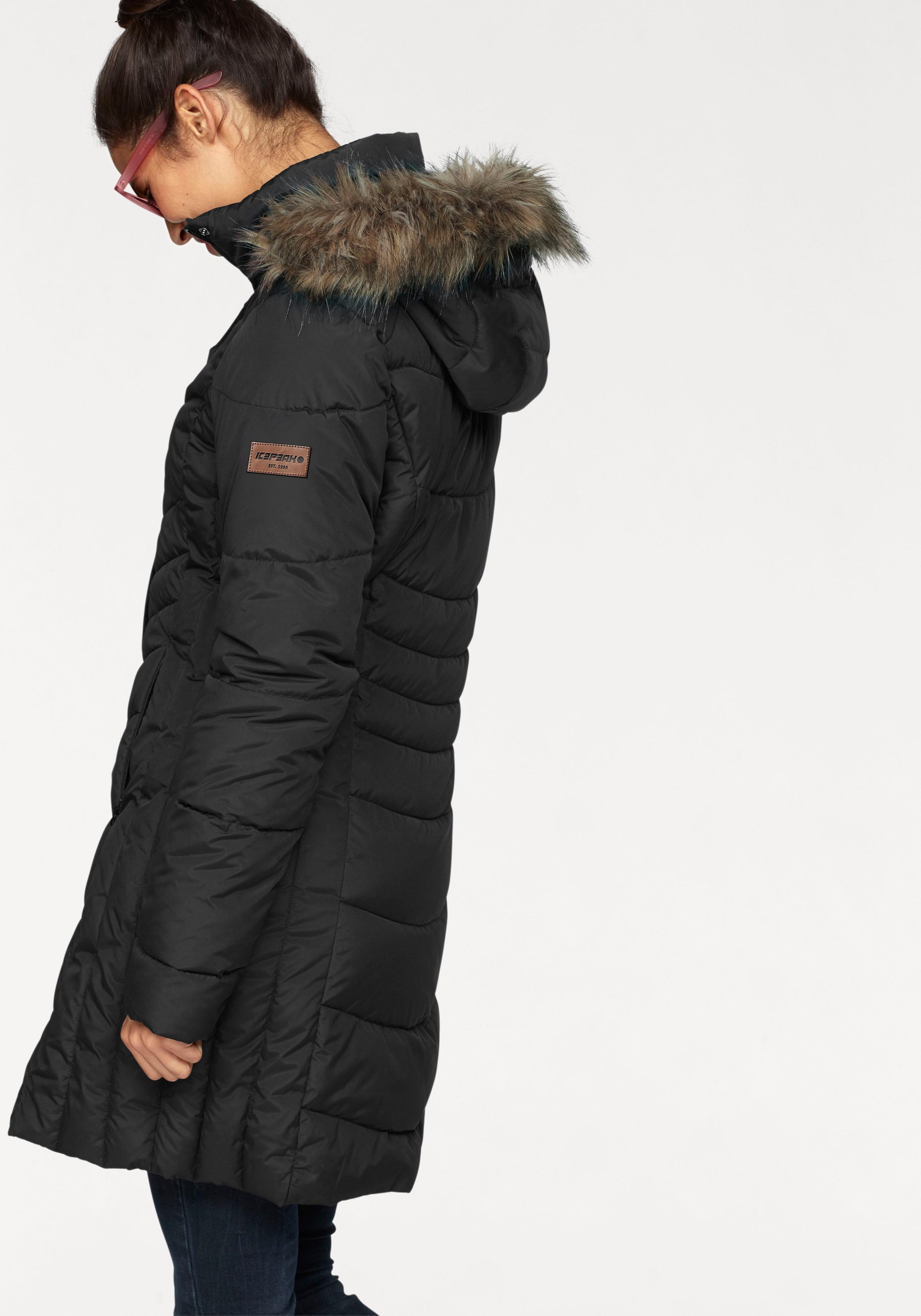 Icepeak Wintermantel Paiva Mit Windschutzblende Baur