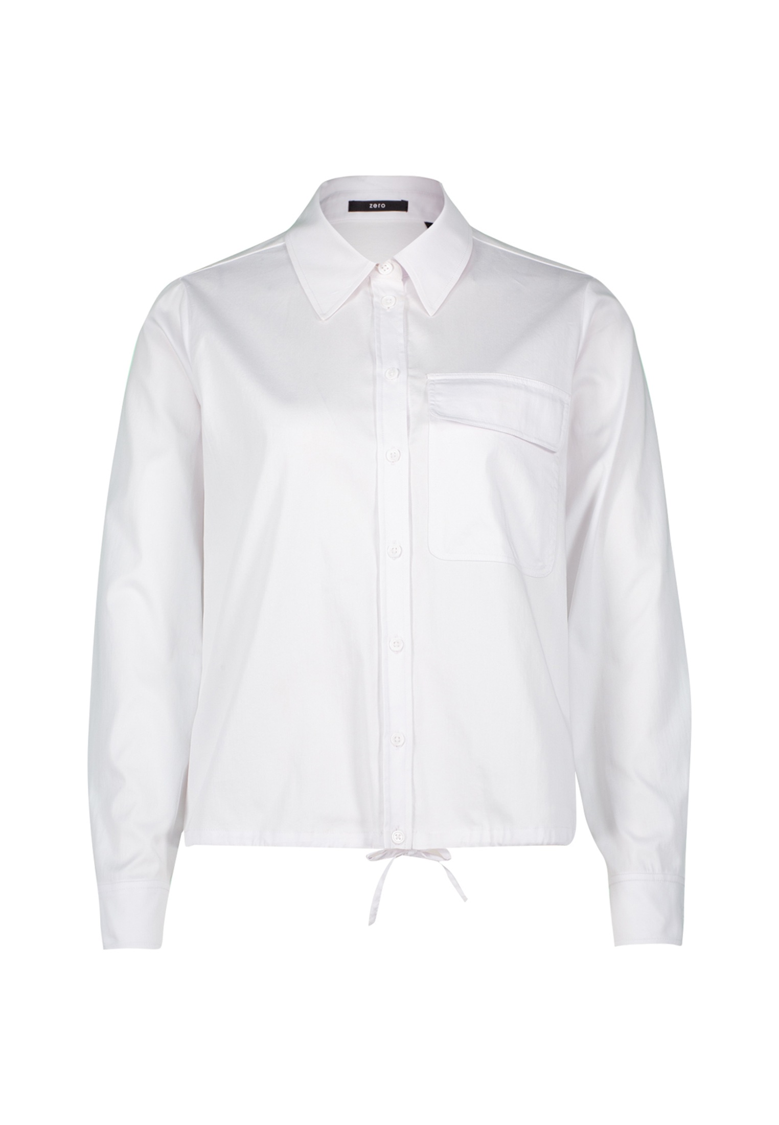 Zero Klassische Bluse "zero Damen Bluse mit Tunnelzug Pattentasche" günstig online kaufen