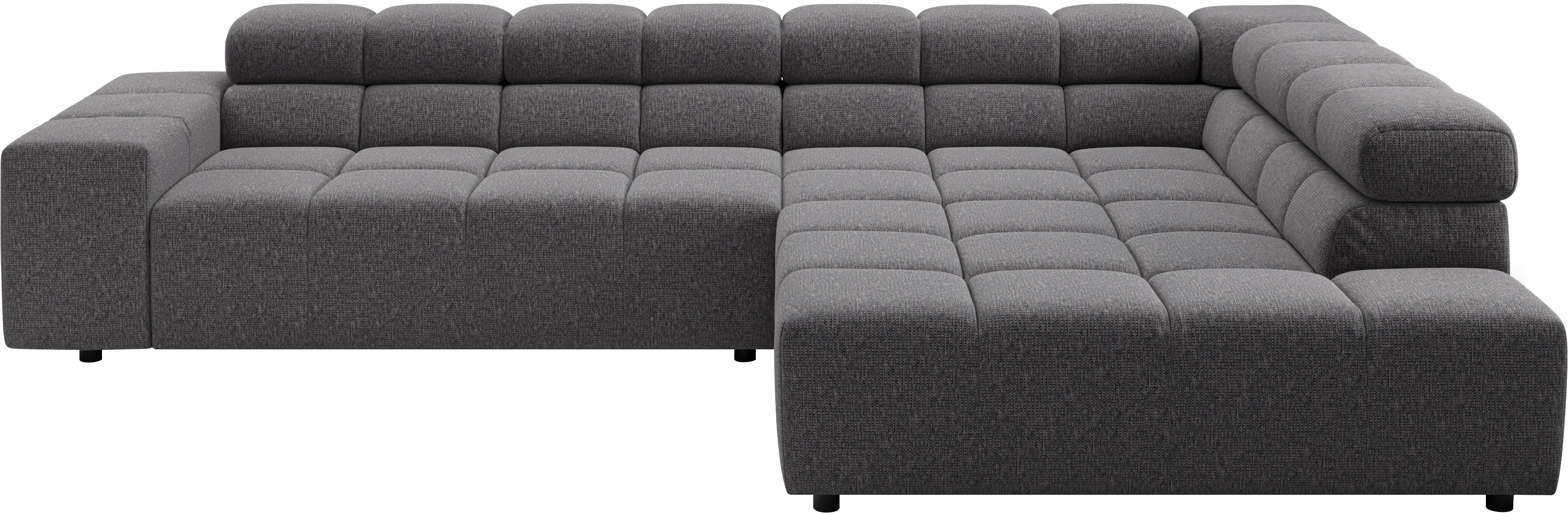 Home affaire Ecksofa "Ancona, Ecksofa, incl. Kopfteilverstellung, Breite 319 cm, L-Form" wahlweise elektrische Sitztiefenverstellung