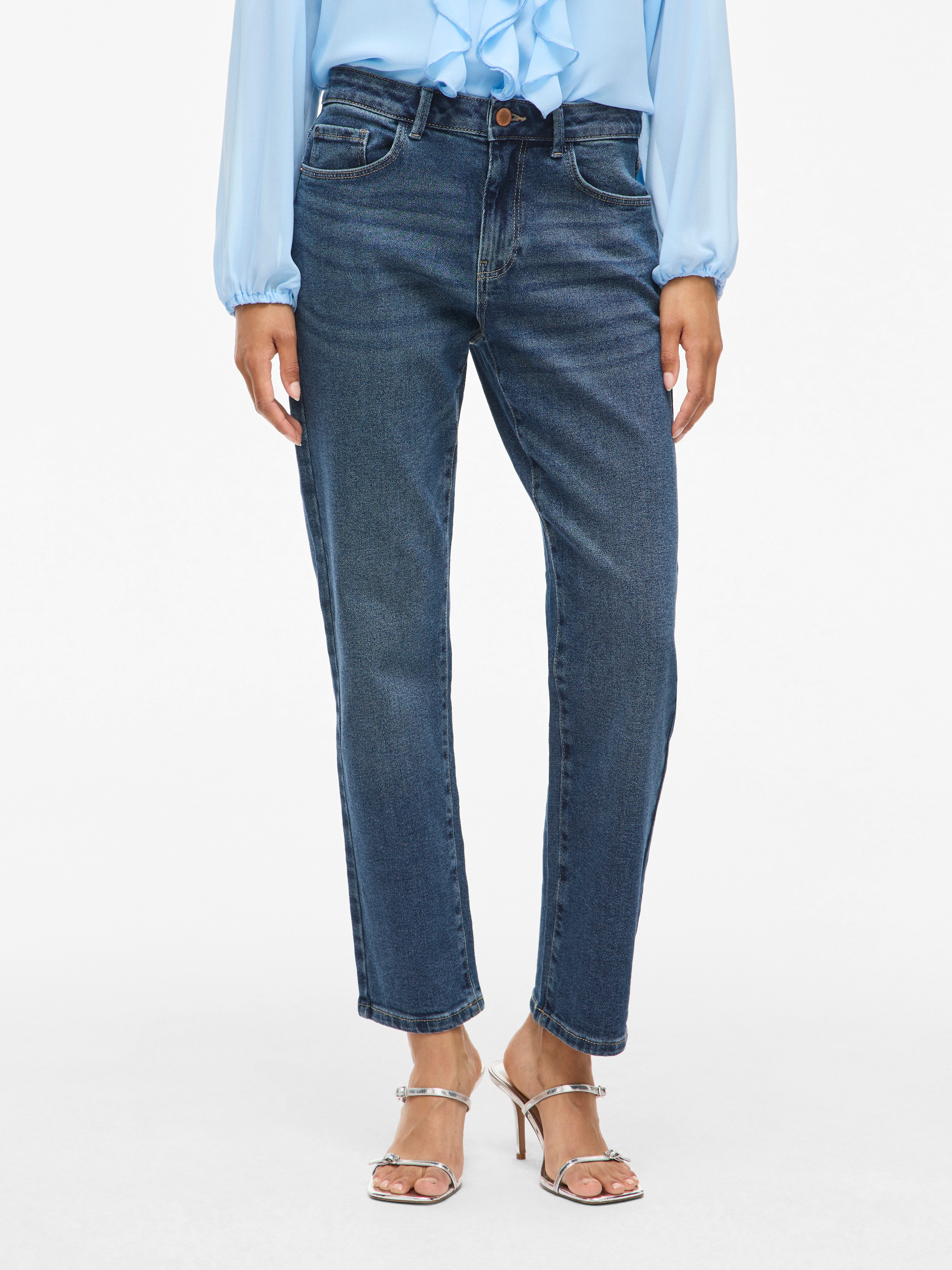 Vila Straight-Jeans "VIALICE RW STRAIGHT JEANS MBD SOL91-NOOS" günstig online kaufen