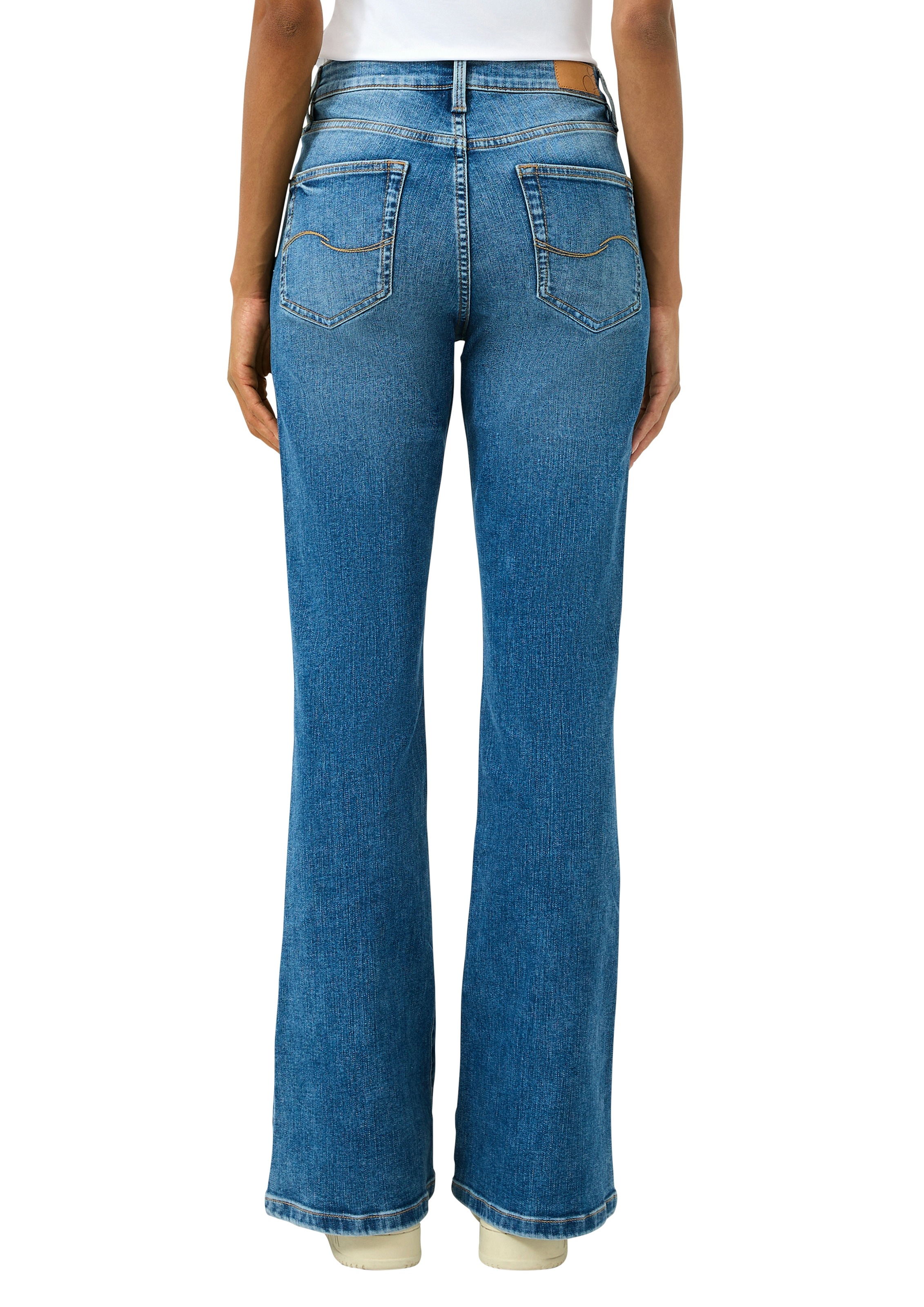 QS 5-Pocket-Jeans mit Schlag und Stretch günstig online kaufen