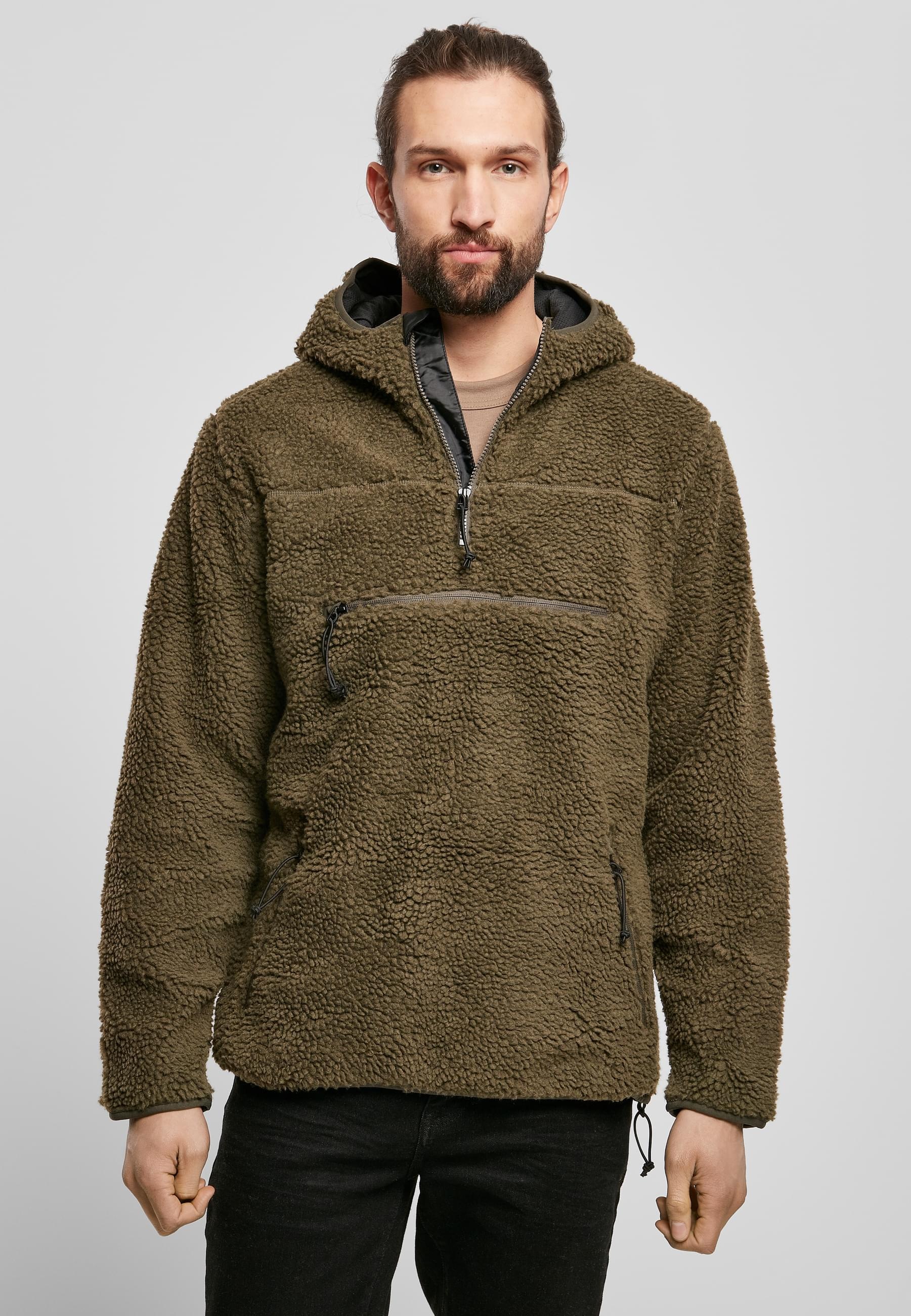 Brandit Anorak »Brandit Herren Teddyfleece Worker Pullover«, (1 St.), mit Kapuze