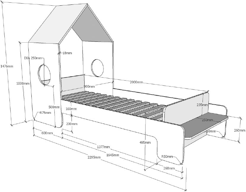 Vipack Kinderbett »Casami«, Hausbett