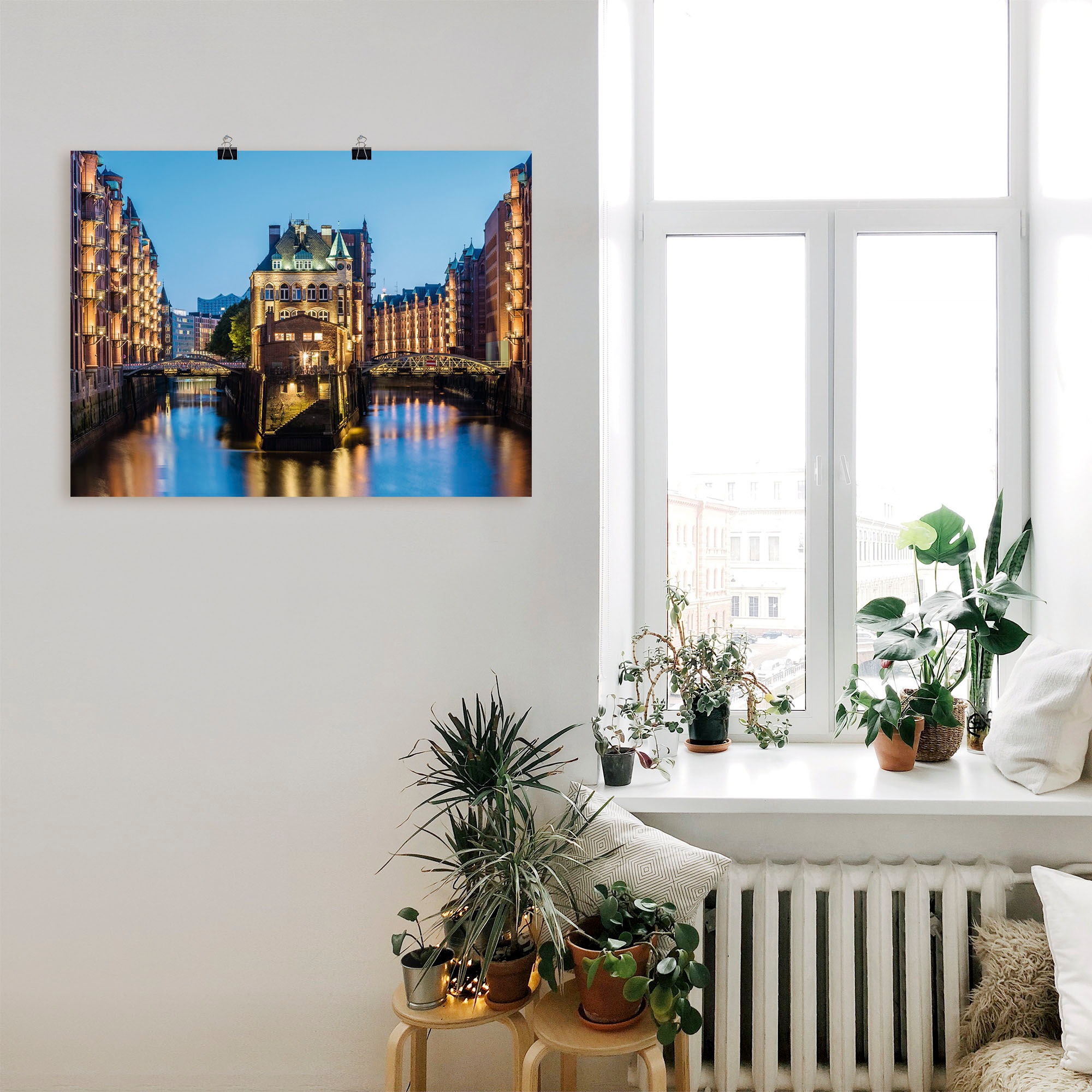 Artland Wandbild »Hamburg Wasserschloss in Speicherstadt 2«, Gebäude, (1 St.), als Alubild, Outdoorbild, Poster in verschied. Größen