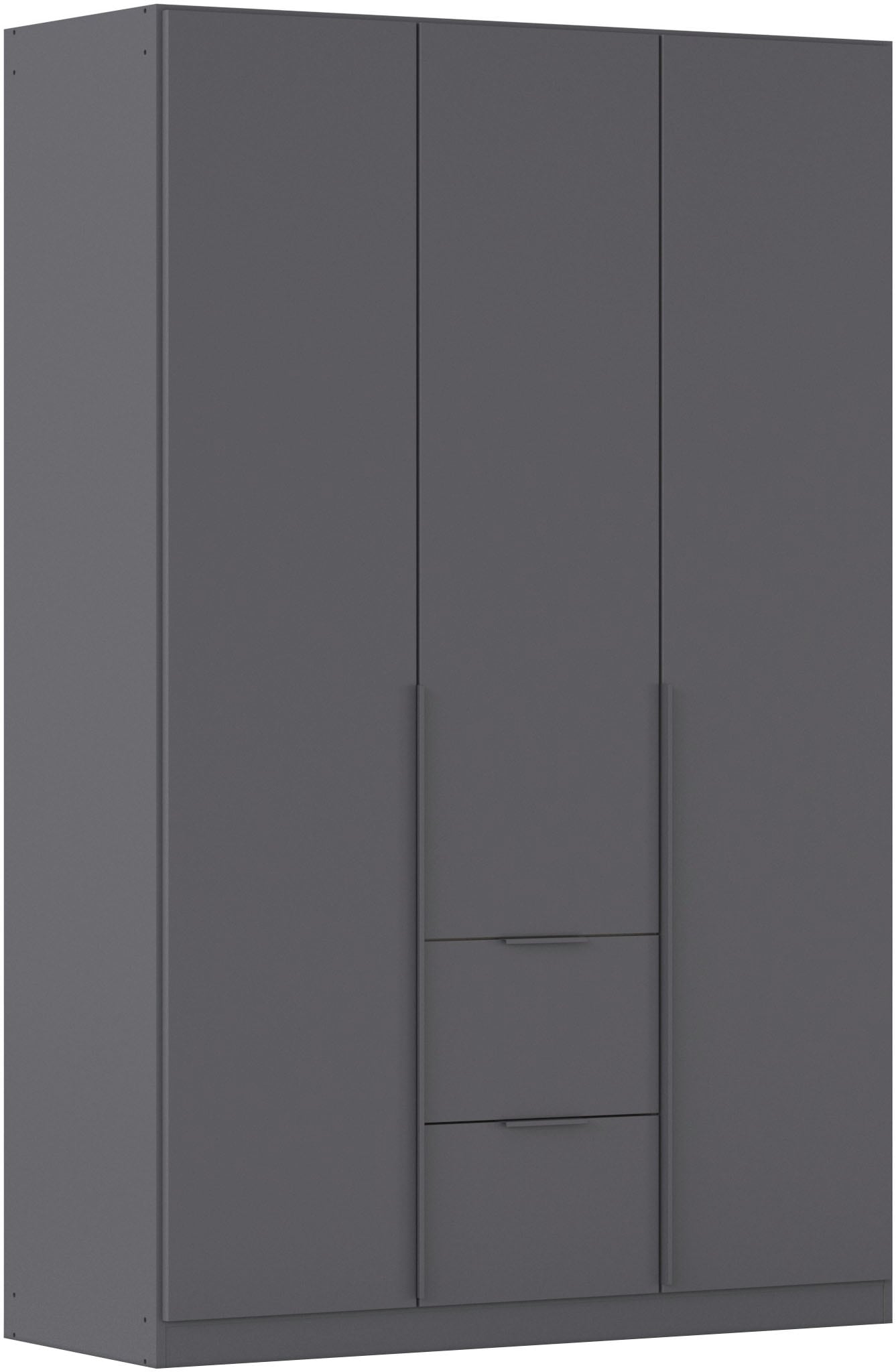 OTTO home Drehtürenschrank "Kleiderschrank Schrank Garderobe AGORDO mit Dekor- oder Hochglanzfront" in zwei Griff-Farben, Breite 136 cm, mit Außenschubkästen, Serie in 7 Breiten und 2 Höhen MADE IN GERMANY