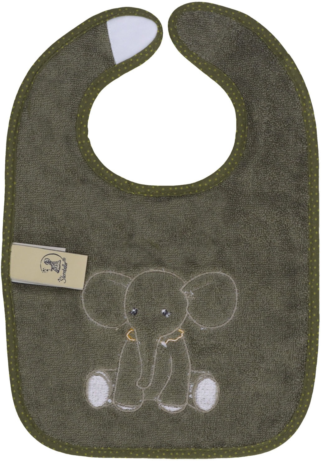 Sterntaler® Lätzchen »Klettlätzchen, Elefant Eddy«, GOTS made with organic materials, zertifiziert durch BCS 35119