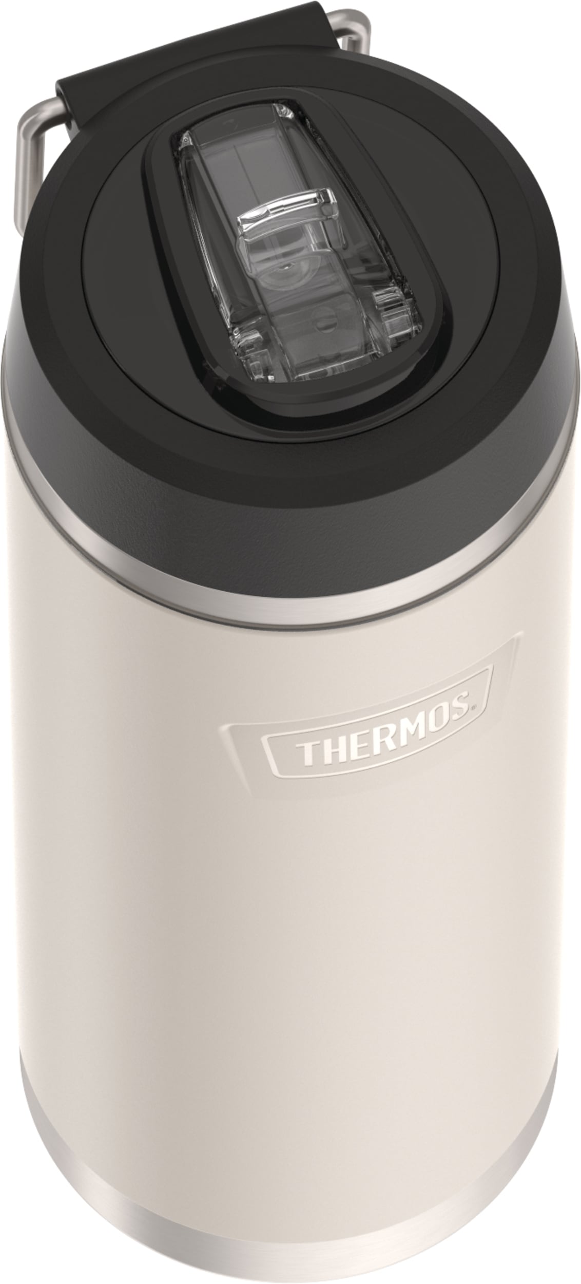 THERMOS Isolierflasche »ICON WATER BOTTLE, Edelstahlkörper, spülmaschinenfest«, (1 tlg.), 0,71l, 12h kalt, schappsicher mit einklappbarem Flip-Strohalm