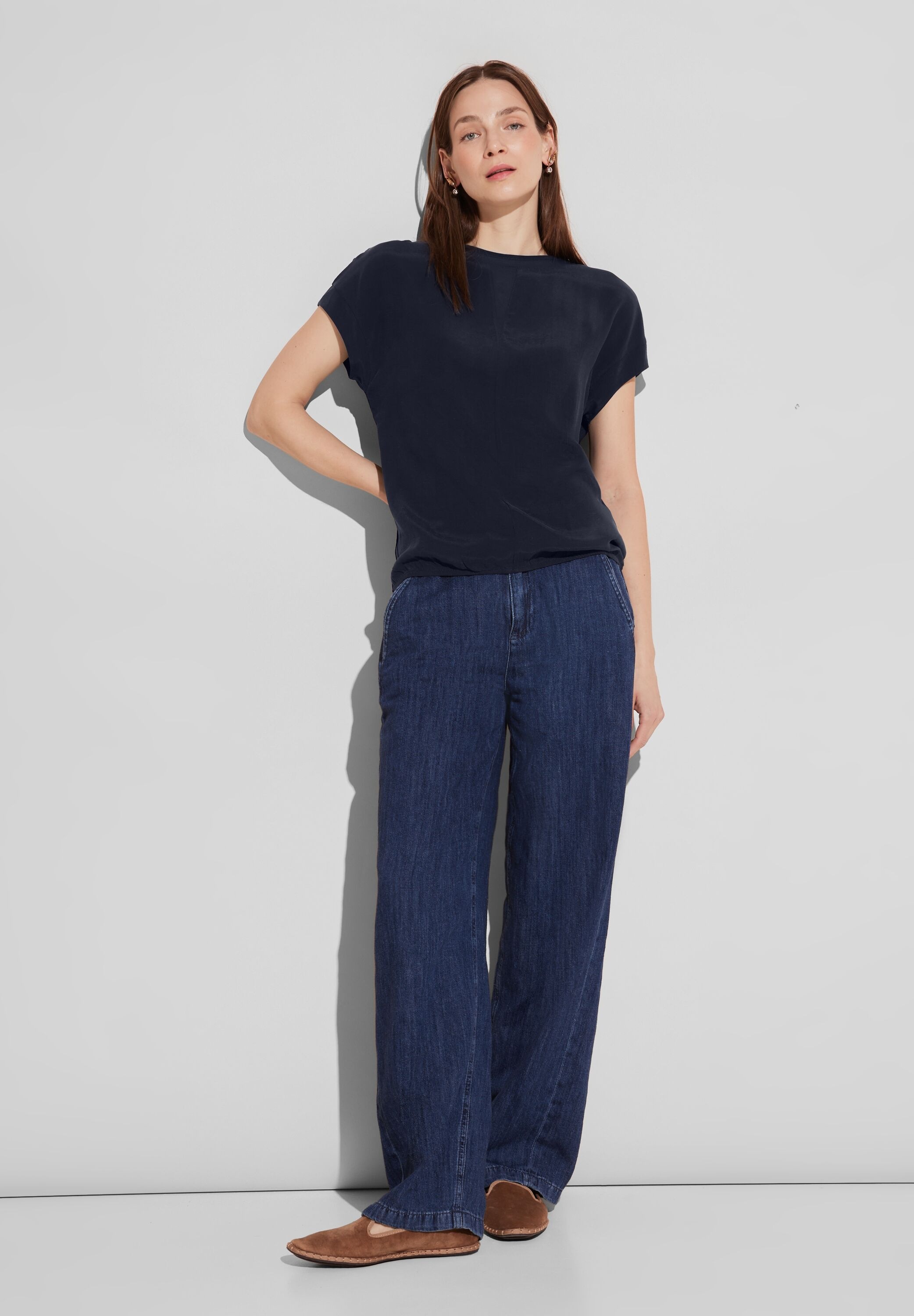 STREET ONE T-Shirt, mit U-Boot Ausschnitt im neuen Look