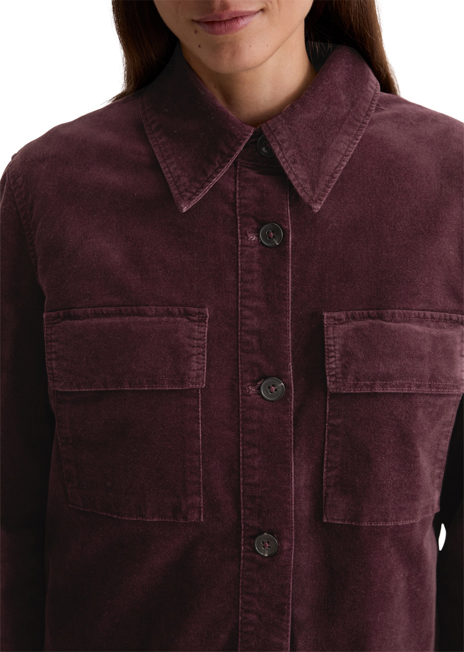 Thumbnail - Marc OPolo Kurzjacke aus Samt, regular fit, aus Organic-Cotton-Viskose-Stretch