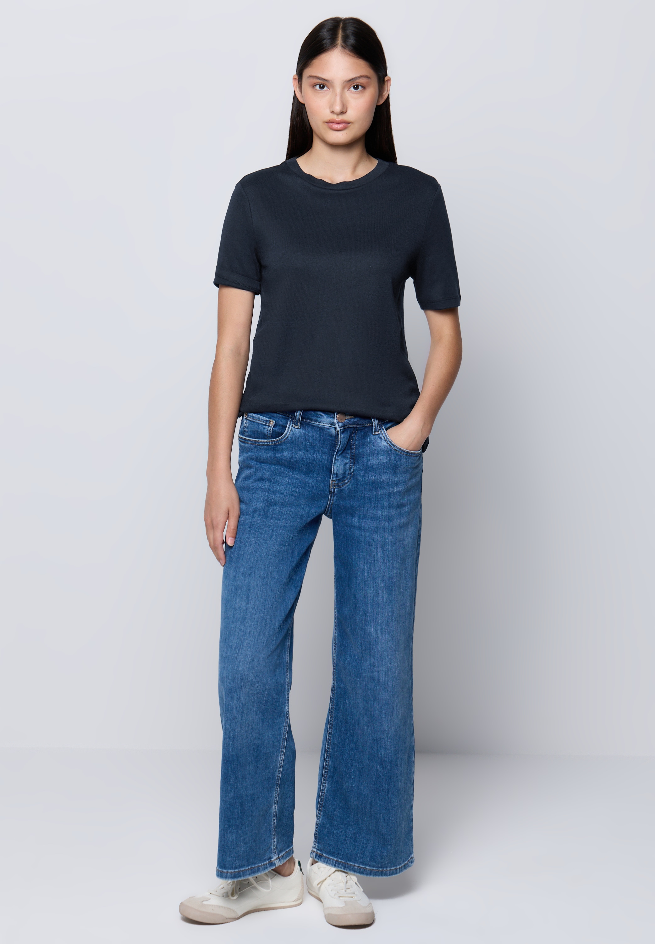 STREET ONE STUDIO Rundhalsshirt, Basic