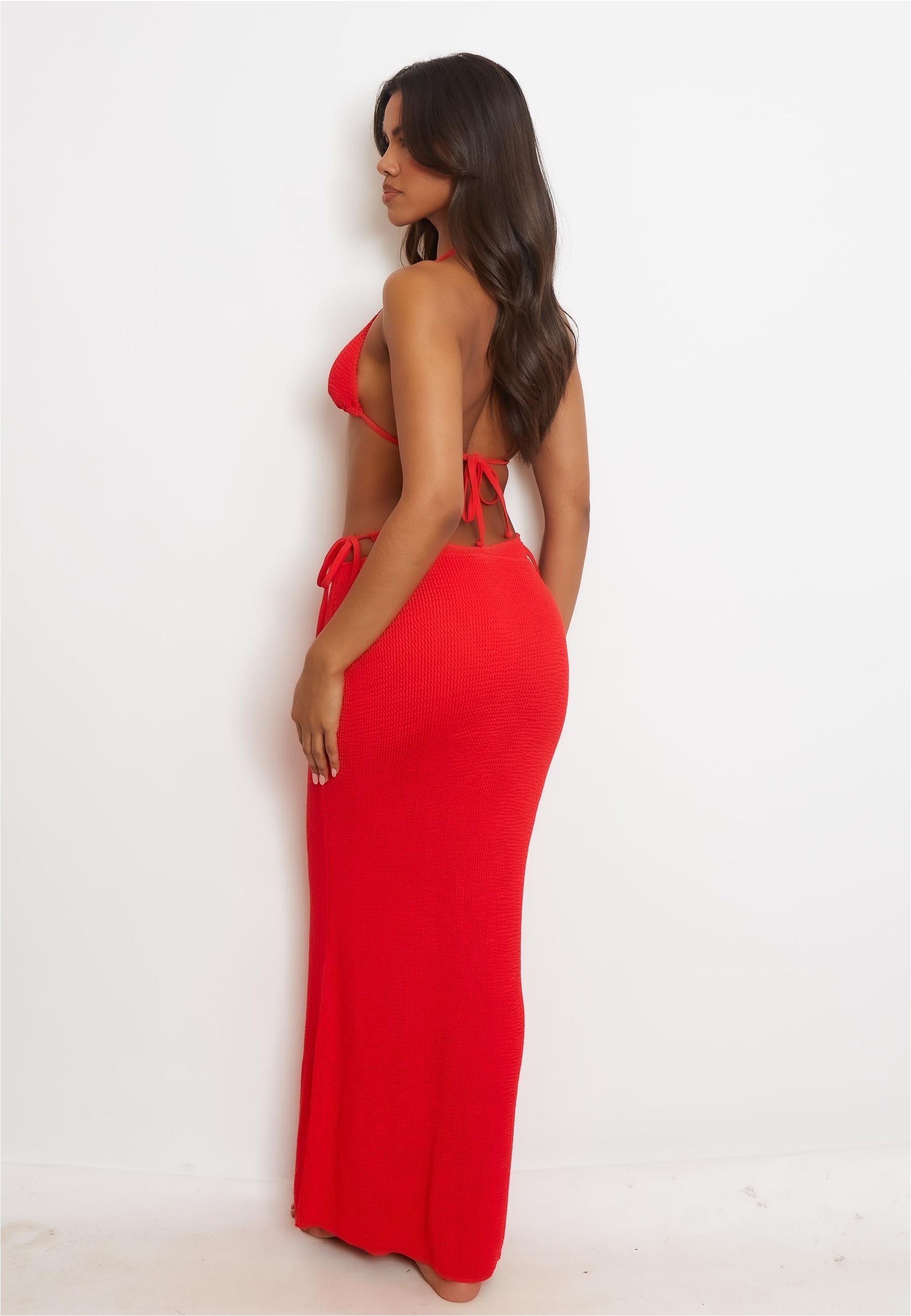 Moda Minx Sommerrock »Scrunch Long«, mit strukturiertem Scrunch-Material