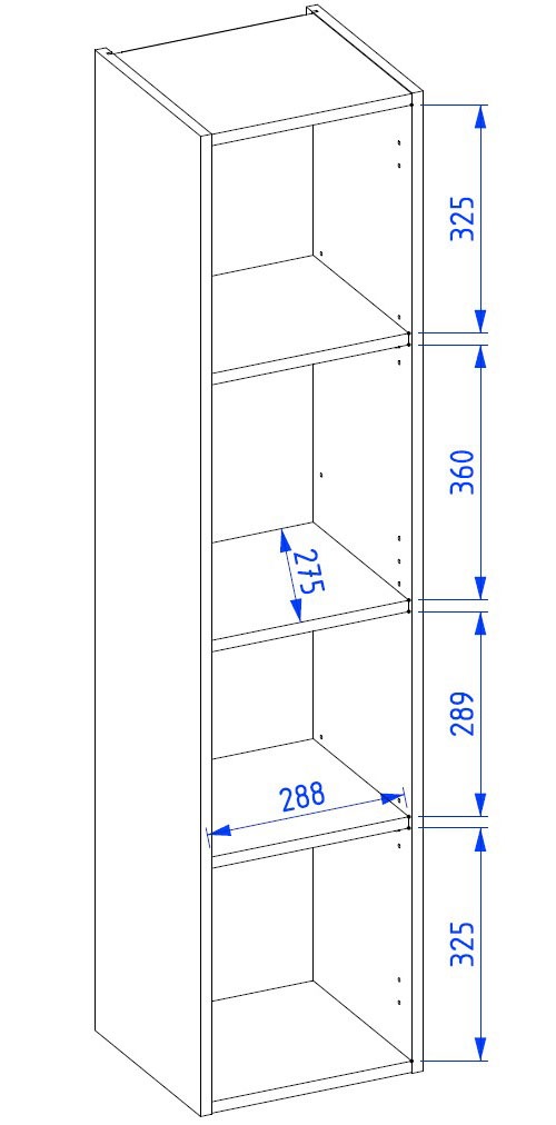 welltime Hängeschrank »HARMONY rechts/links montierbar, Breite 32 cm, modernes Design« Schrank mit 3 Einlegeböden, Soft-Close-Function, Paneeloptik