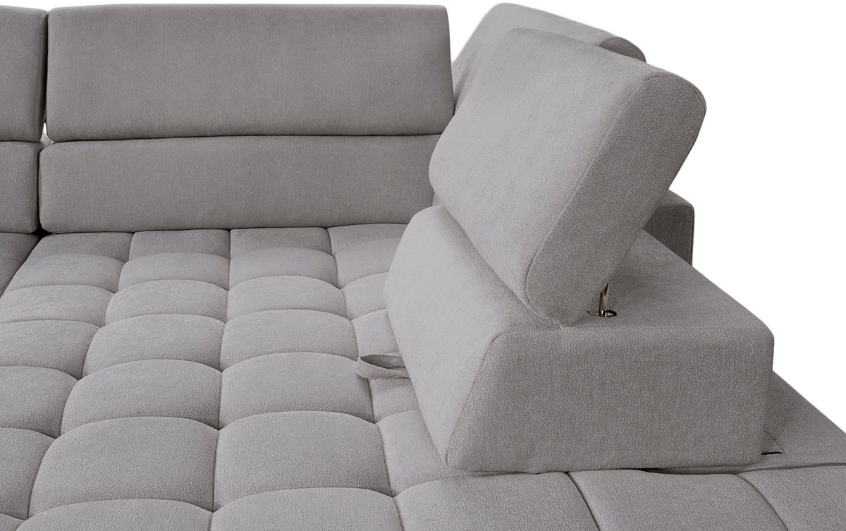 exxpo - sofa fashion Ecksofa »Elianos, hoher Komfort, inkl. Kopf- & Sitztiefenverstellung, L-Form« Kopfteile & Sitztiefe verstellbar, ohne Bettfunktion