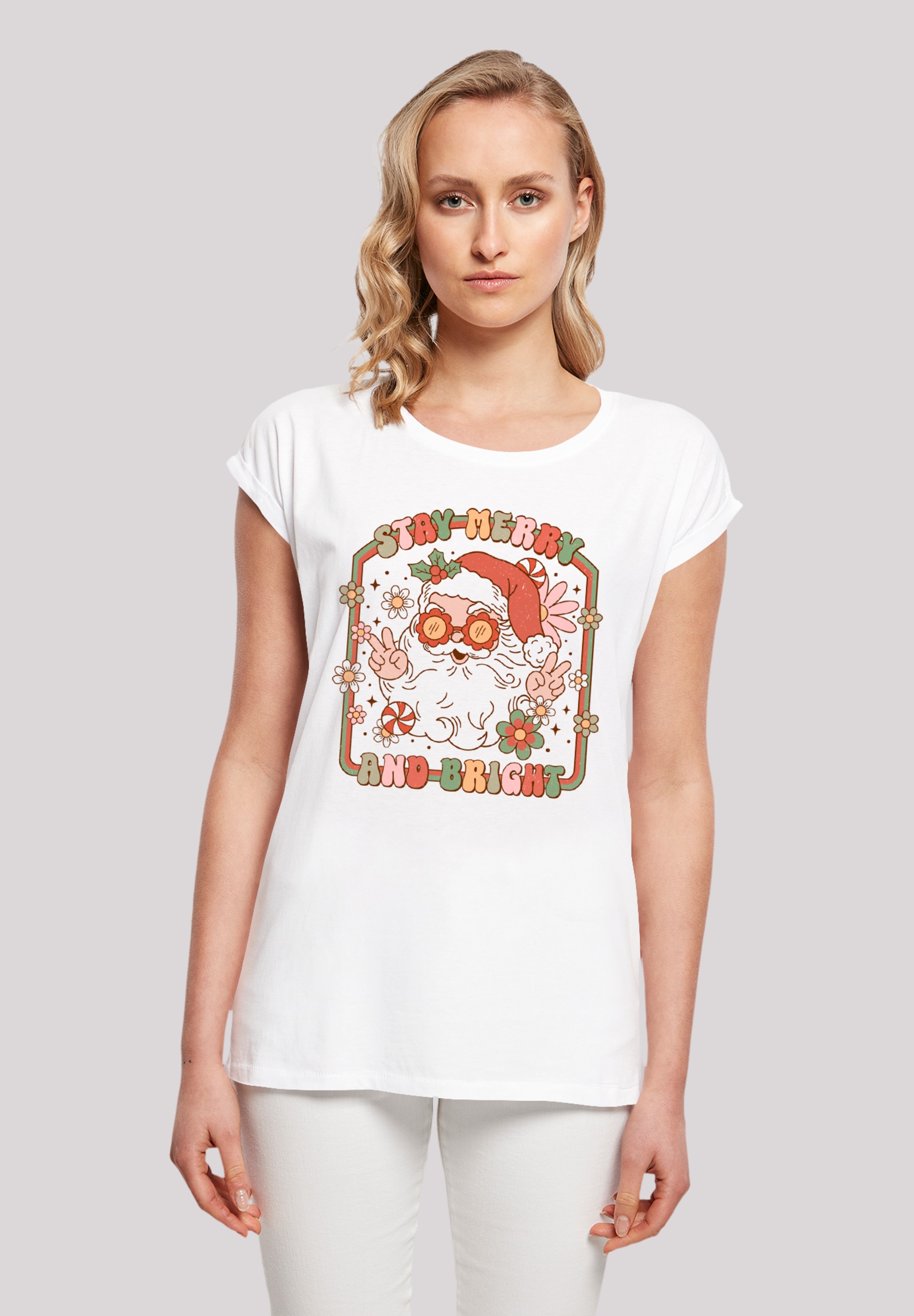 F4NT4STIC T-Shirt "Stay Merry And Bright Hippie Santa", Premium Qualität, W günstig online kaufen