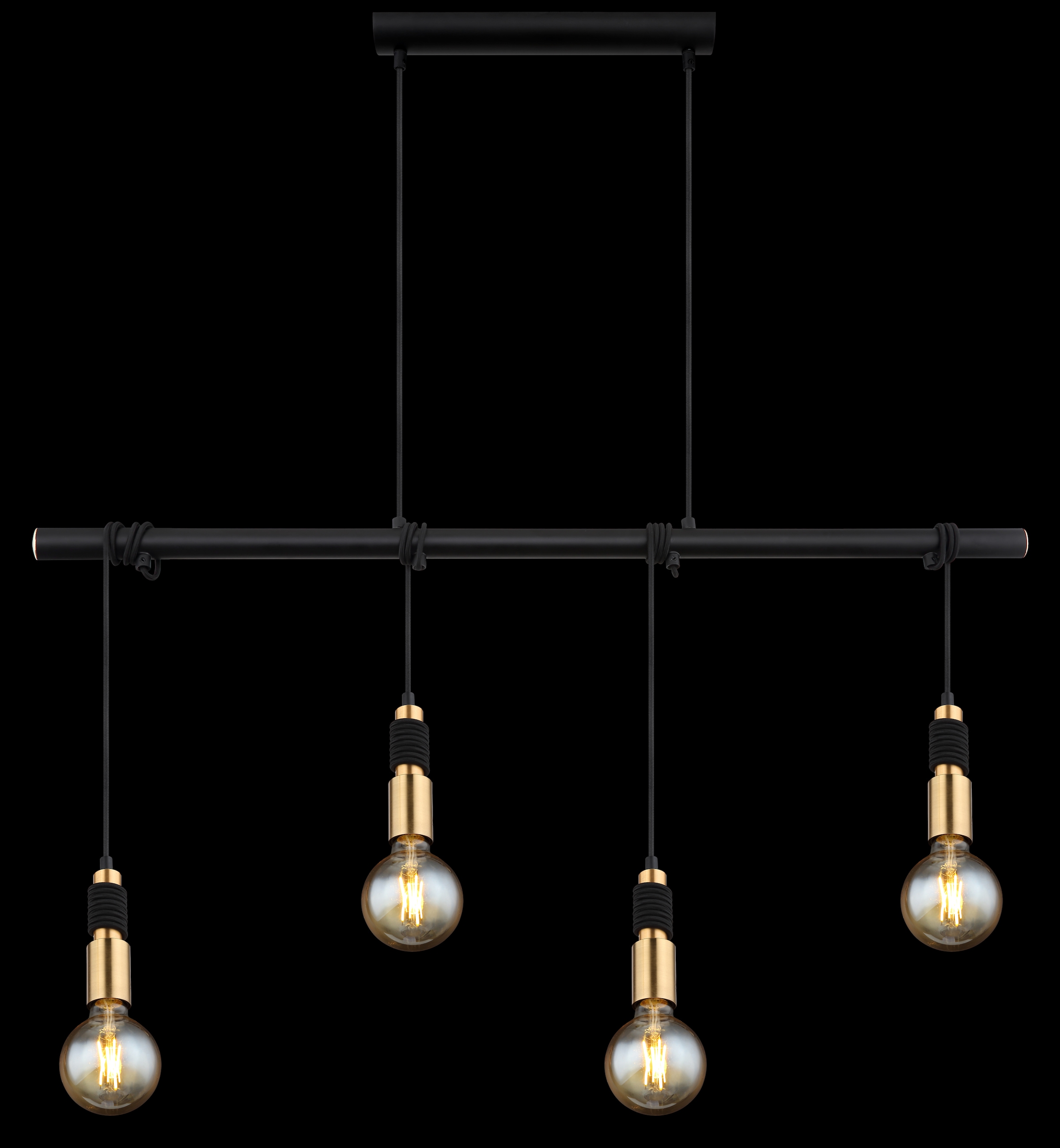 GLOBO LIGHTING Hängeleuchte »ALEXIUS«, Leuchtmittel E27 | ohne Leuchtmittel, Hängelampe/Metall/Kabel zum Herumwickeln/Esszimmer