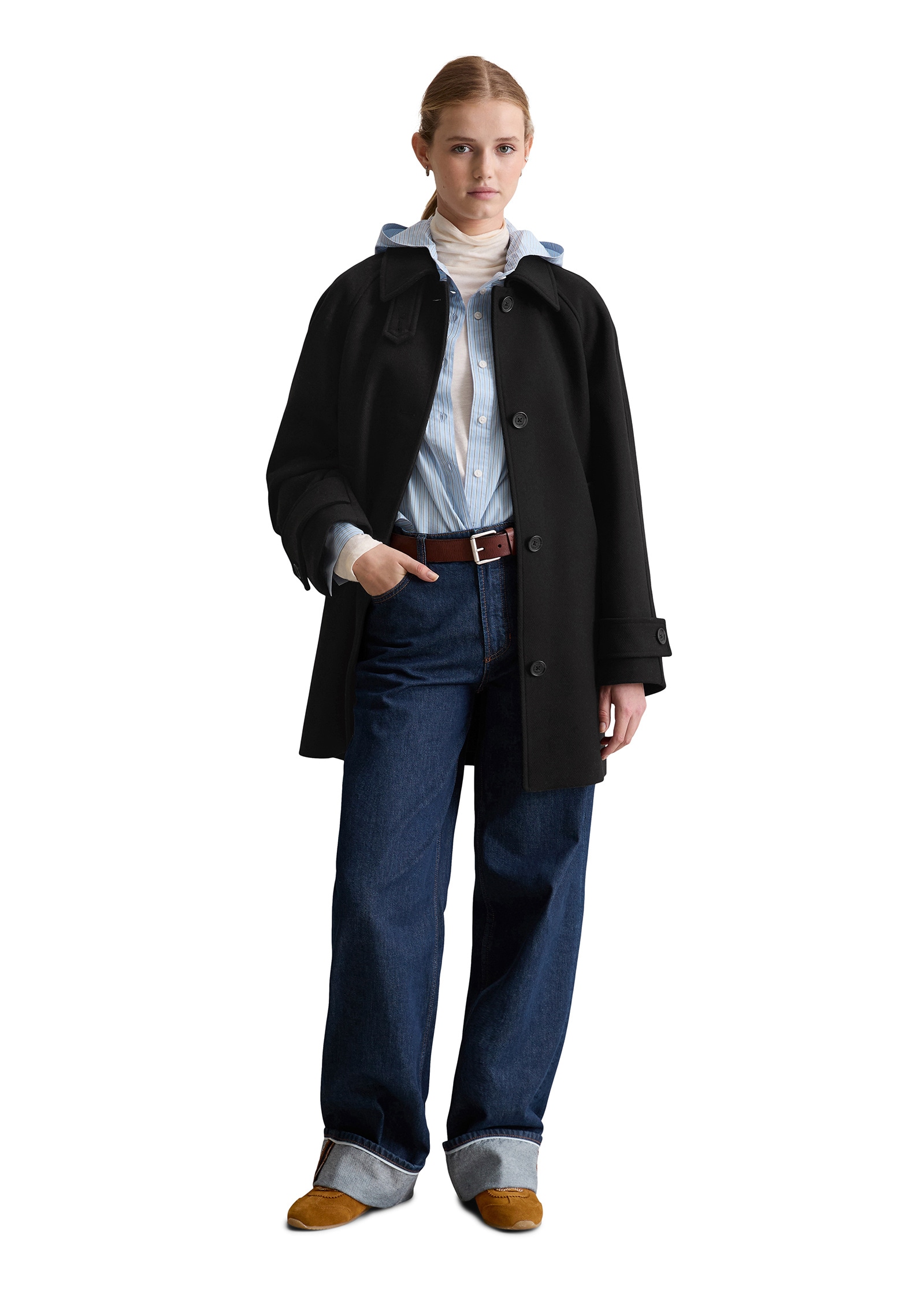 Marc O'Polo DENIM Kurzmantel »mit recycelter Wolle«