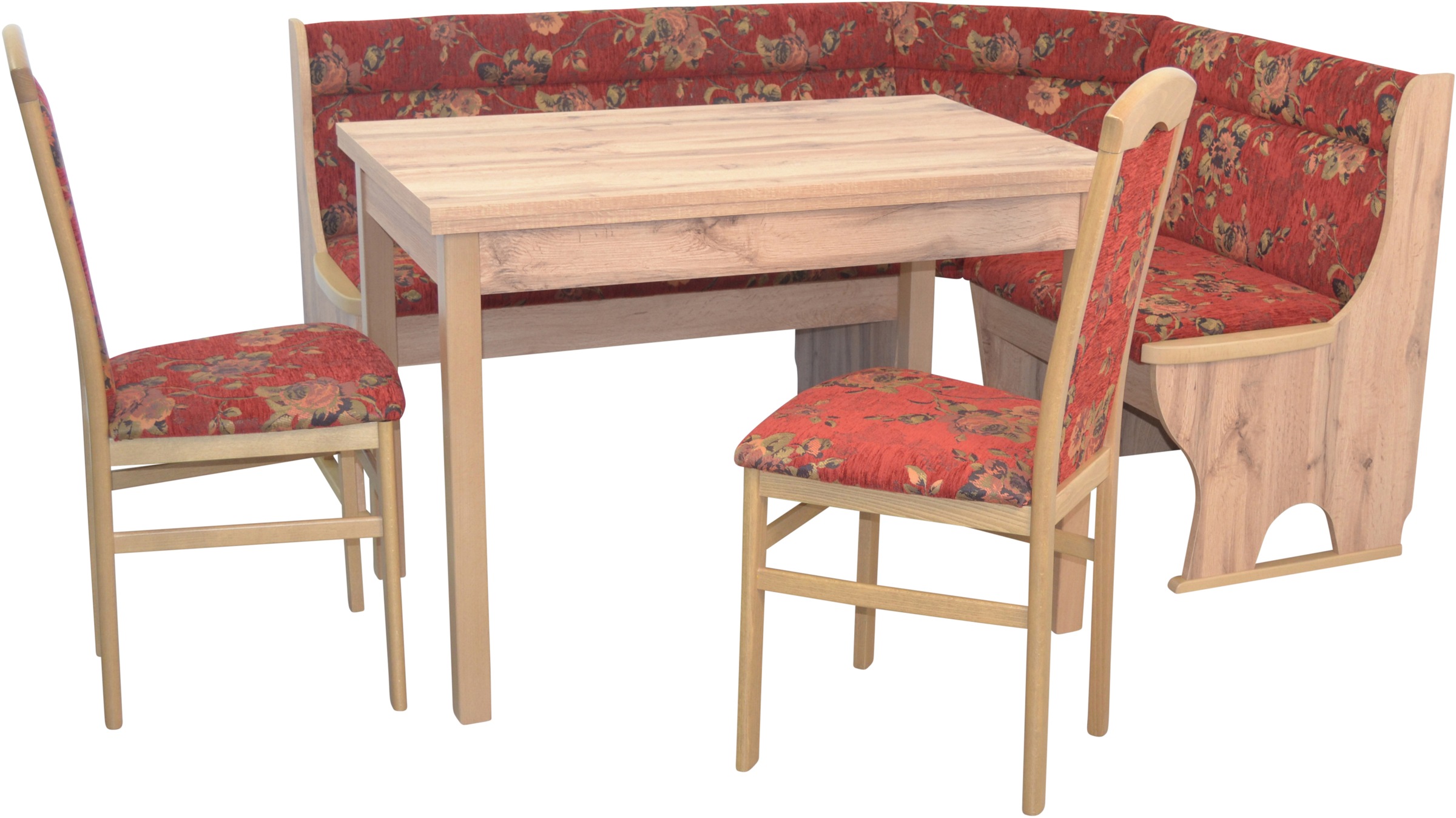 HOFMANN LIVING AND MORE Eckbankgruppe, (Spar-Set, 4 tlg., 4tlg. Set), Eckbank mit Stauraum unter den Sitzflächen