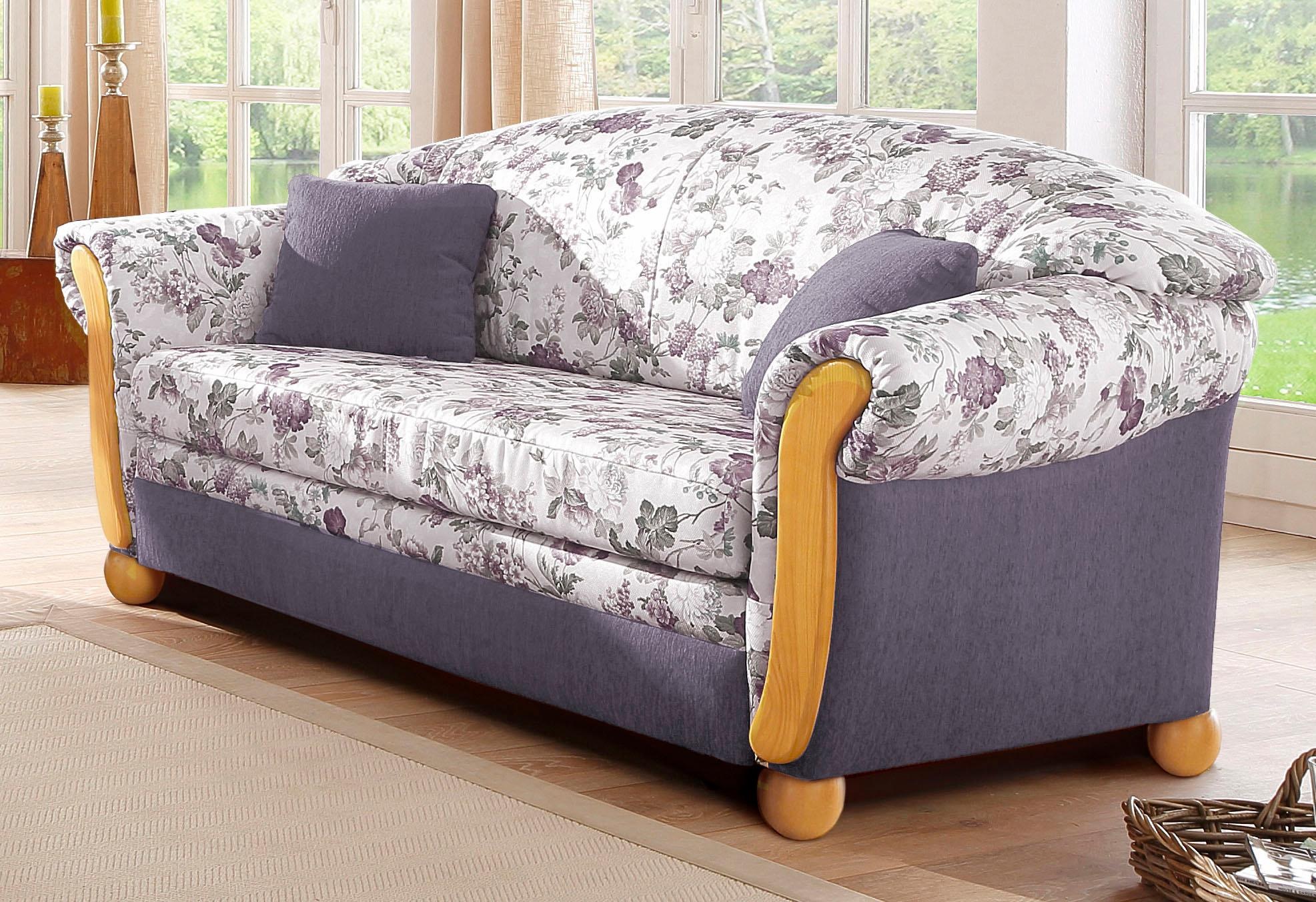 Home affaire 2-Sitzer "Milano, Schlafsofa im Landhaus-Stil, bequem, Liegefl günstig online kaufen