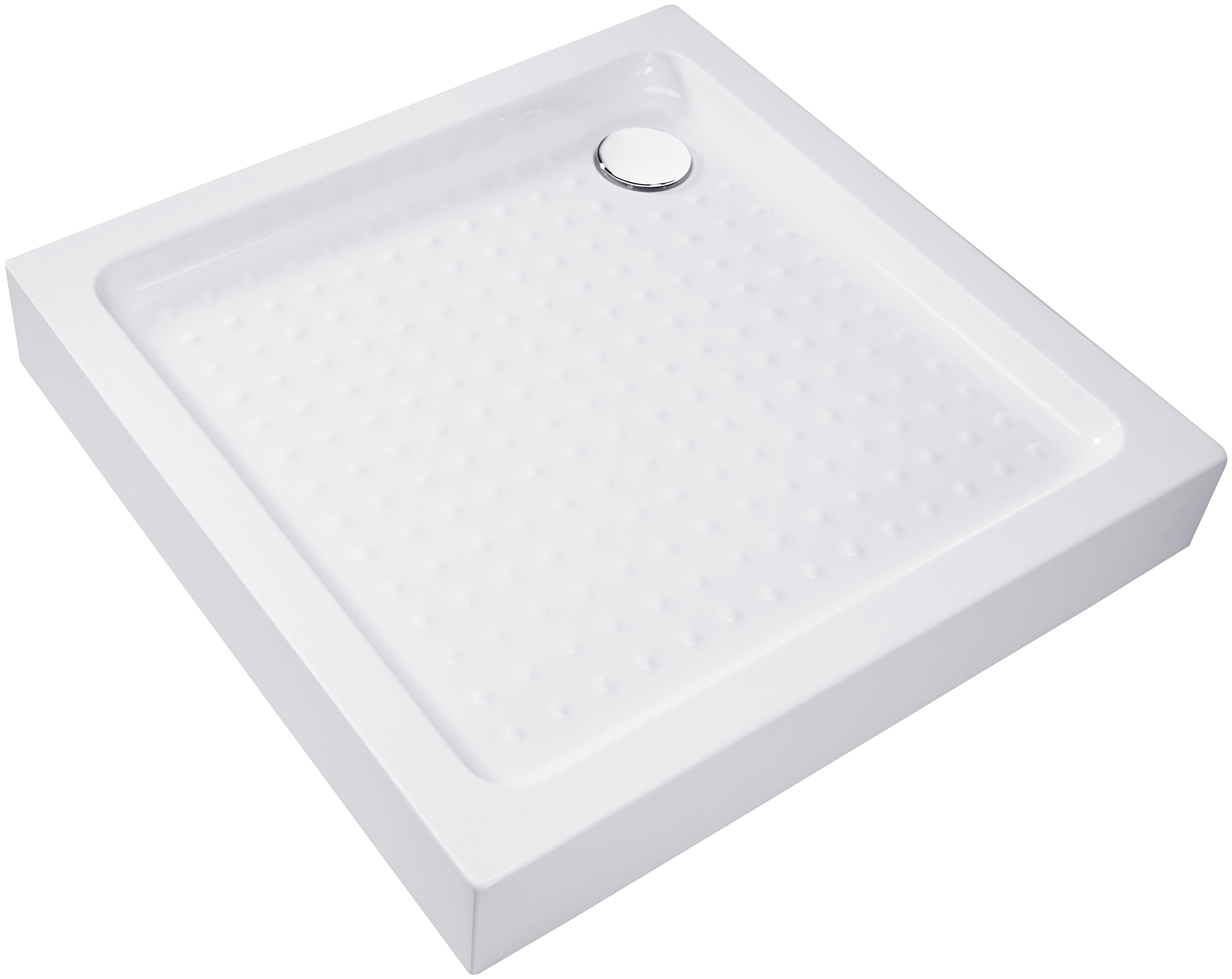 Eckduschwanne WELLTIME, B:80cm H:15cm T:80cm, weiß, Duschwannen, "Summer 80x80", Duschtasse in der Größe BxT: 80 x 80 cm, Duschwanne