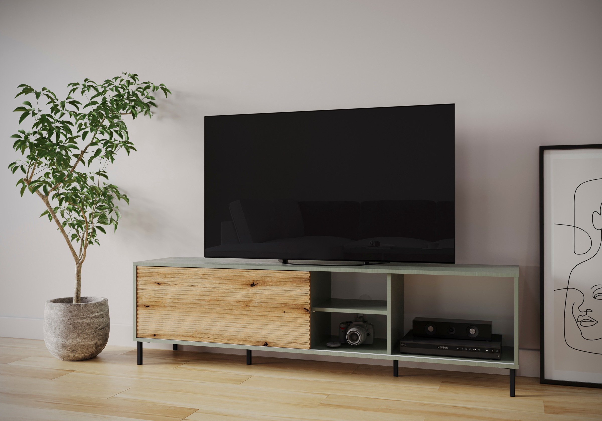 Home affaire Lowboard "Pozzi" Breite ca.180 cm günstig online kaufen