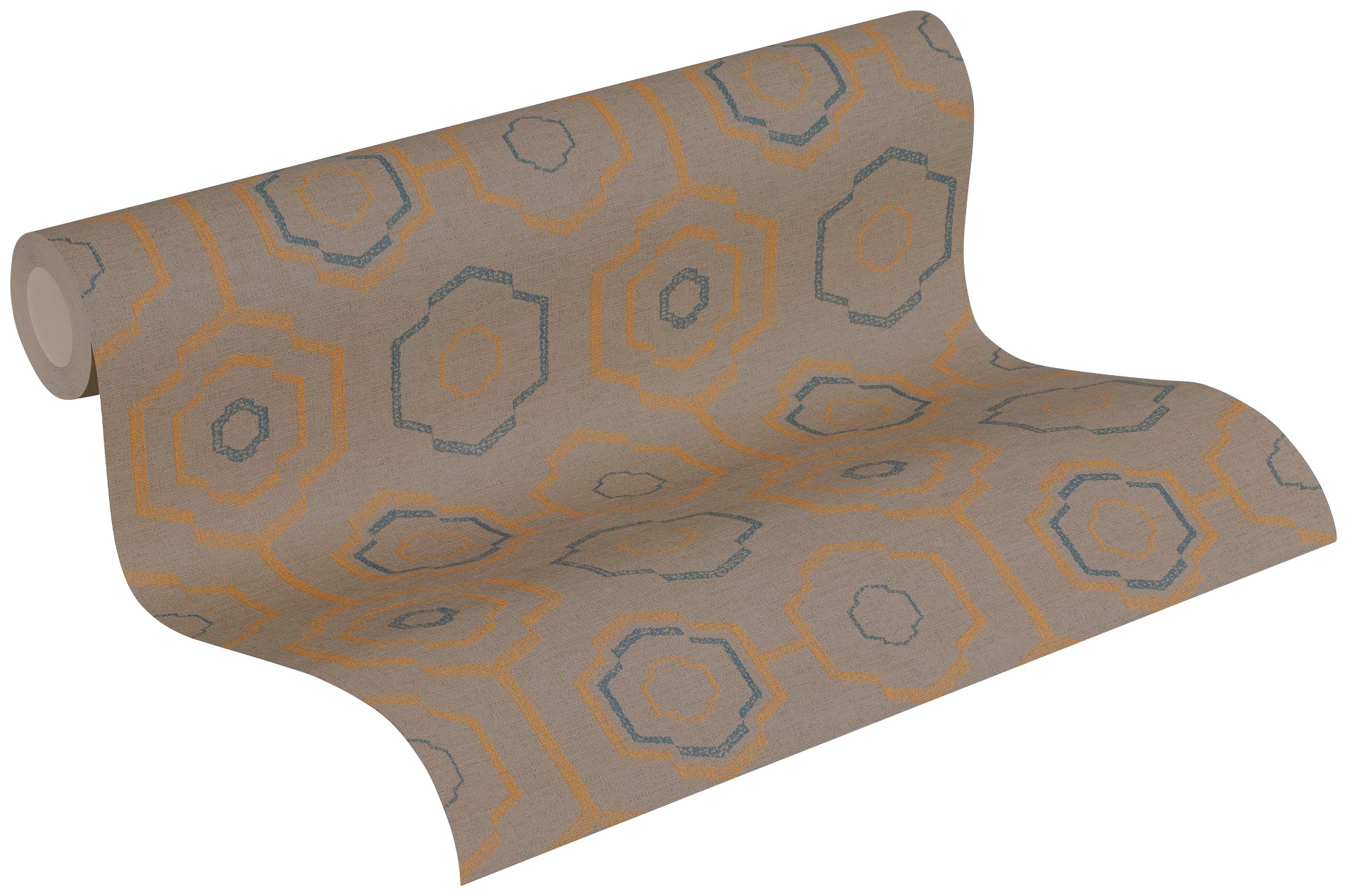 A.S. Création Vliestapete »Ethnic Origin geometrisch grafisch«, grafisch-geometrisch-gemustert, Tapete Geometrisch Tapeten Wohnzimmer Schlafzimmer Küche lau Design