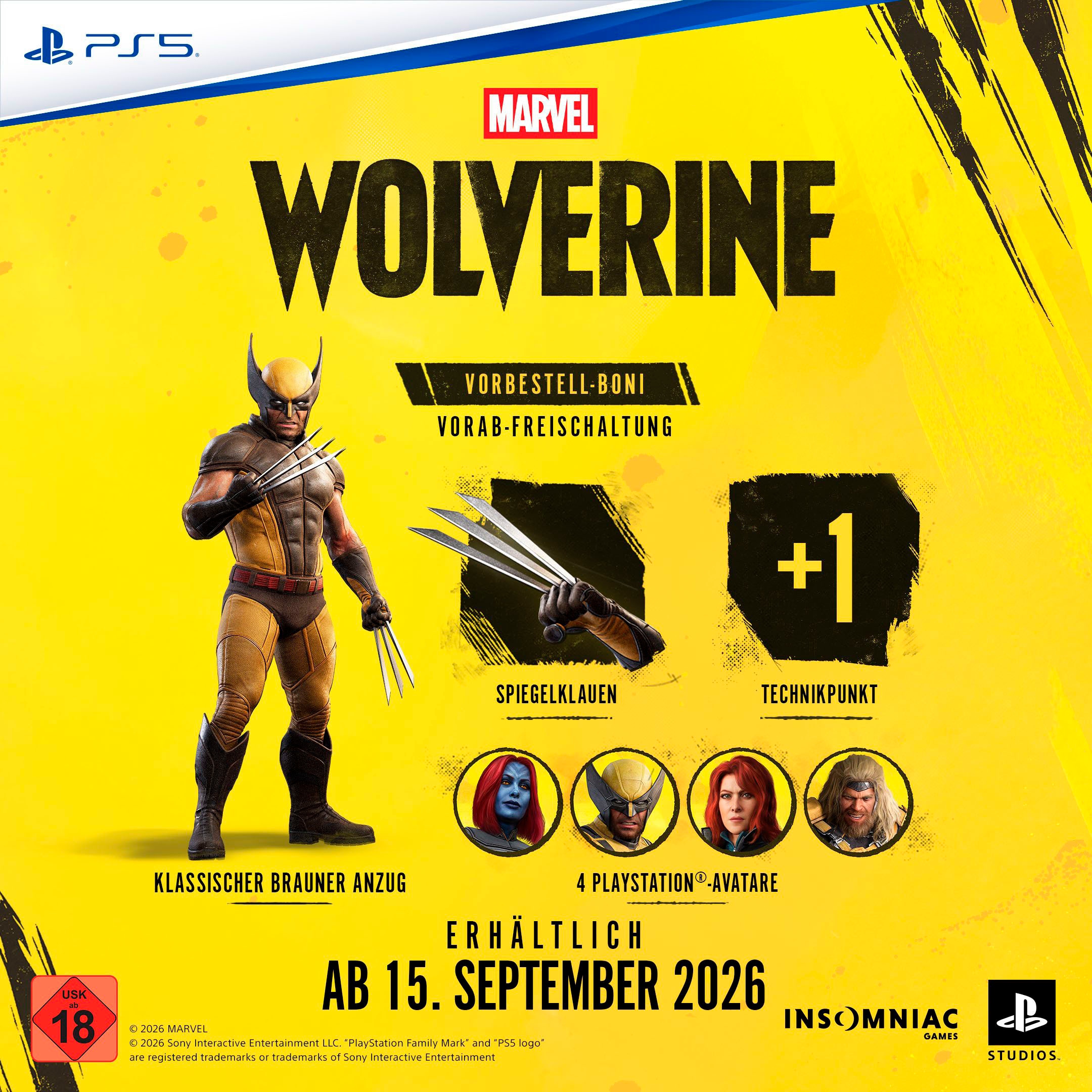 PlayStation 5 Wireless-Controller »Marvel's Wolverine inkl. Limited Edition PlayStation 5«