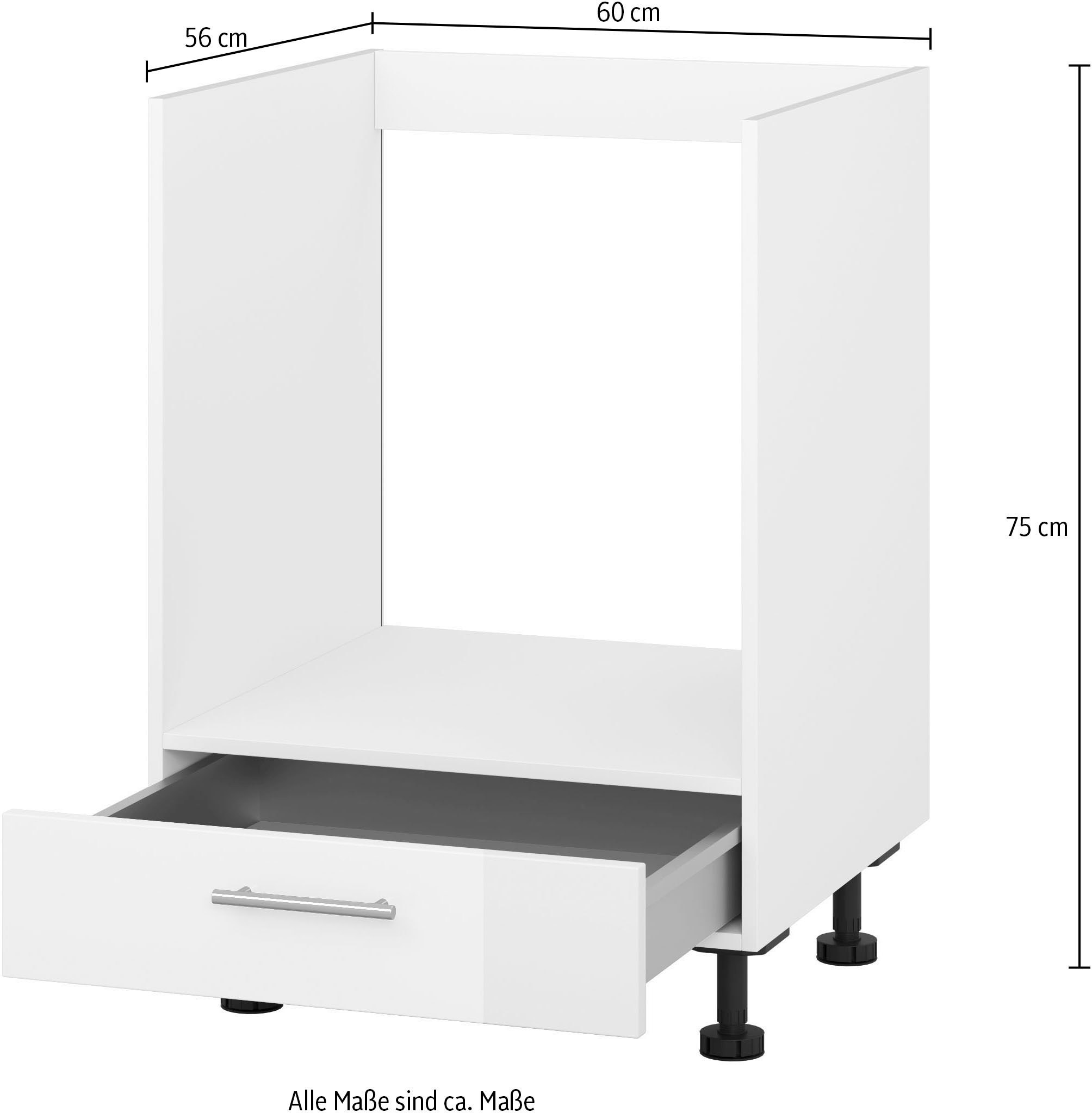 KOCHSTATION Herdumbauschrank »"KS-Scafa"«, Breite 60 cm