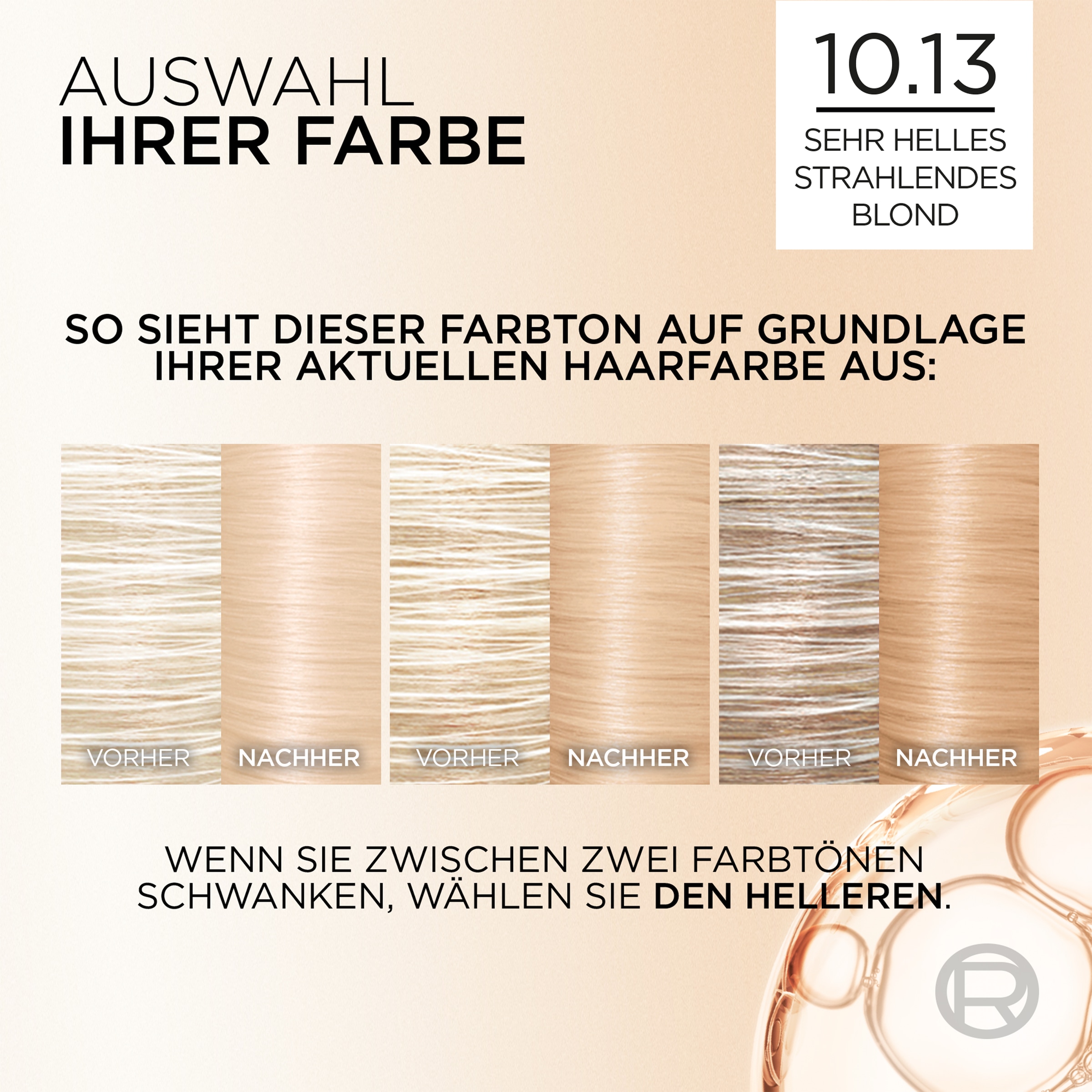 L'ORÉAL PARIS Coloration »EXCELL AP NUDES 9.31 GOLD BLD GER« für graues Haar, mit hydrolysiertem Weizenprotein, große Menge 192 ml
