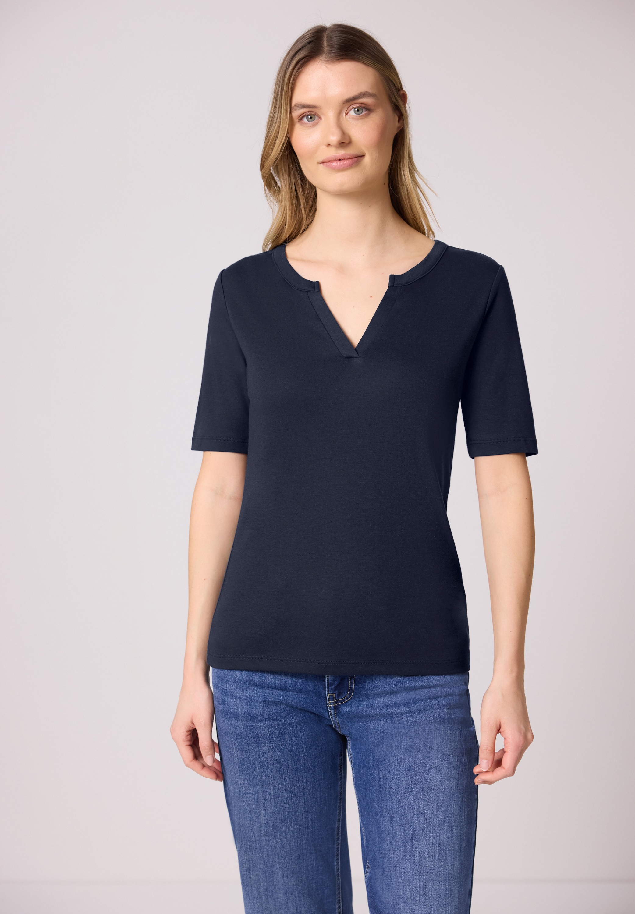 STREET ONE Rundhalsshirt Jersey