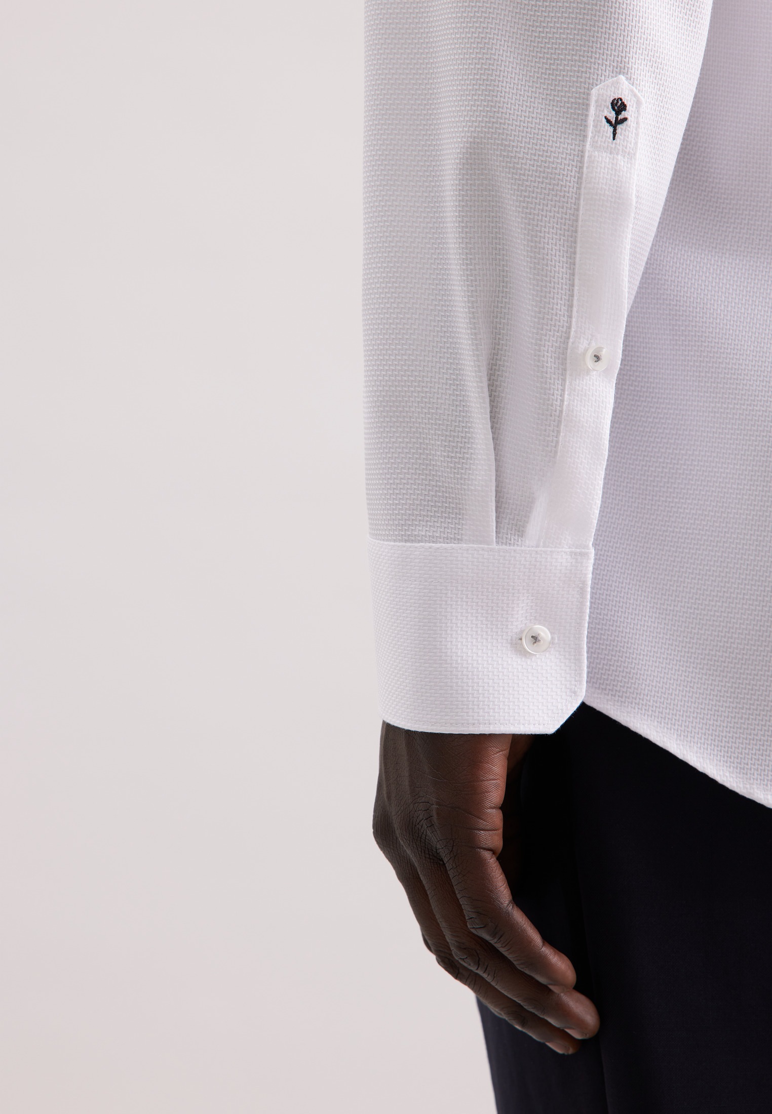 seidensticker Businesshemd »Schwarze Rose«, Comfort 1/1 Covered-Button-Down-Kragen Struktur