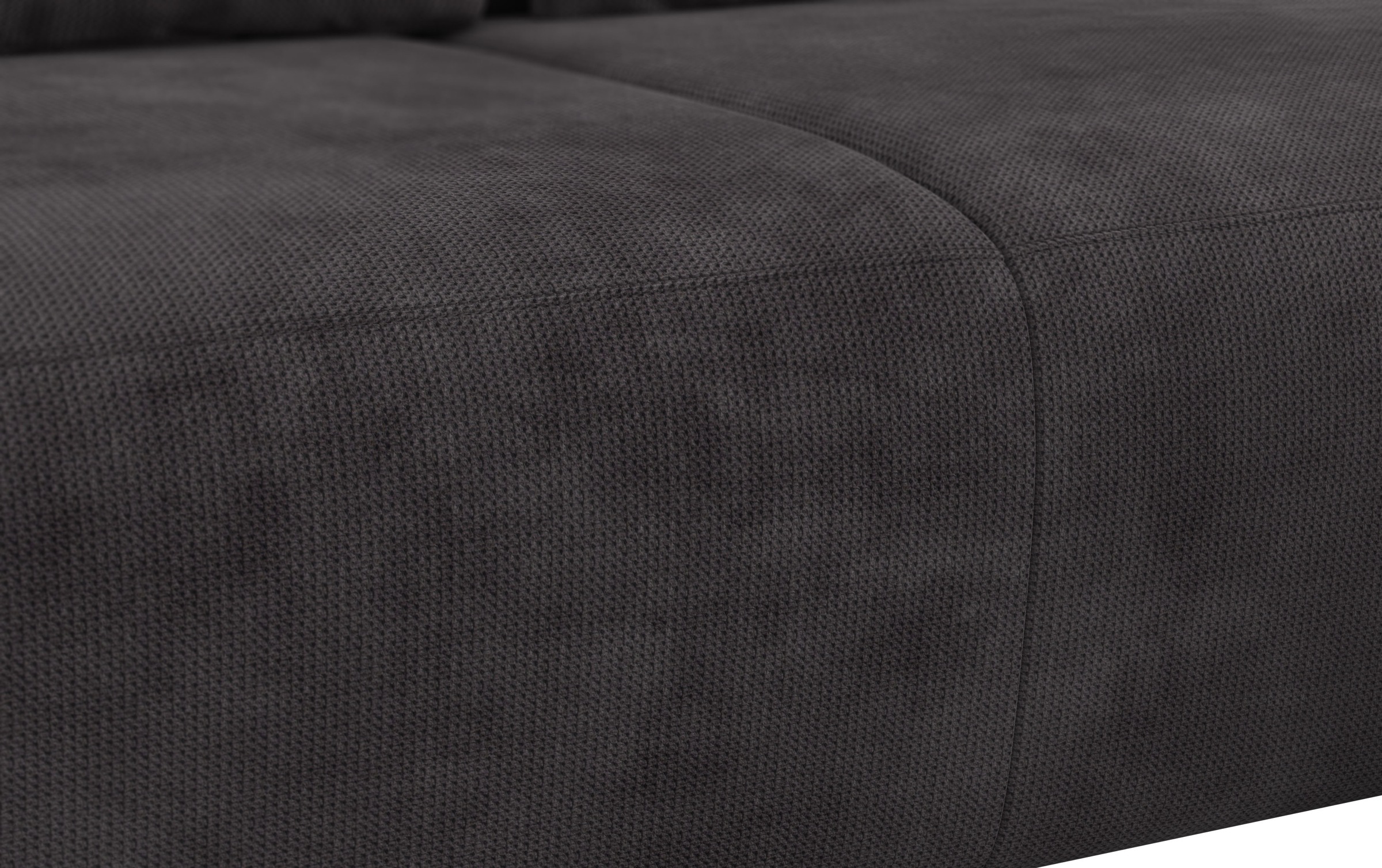 Ecksofa COTTA "Side L-Form, mit Kopfteilverstellung & 3 Nierenkissen", schwarz, B:304cm H:71cm T:186cm, 96% POLYESTER (PES) / 4% POLYAMID (PA), Sofas, Ecksofa, optional motorische Sitztiefenverstellung 9