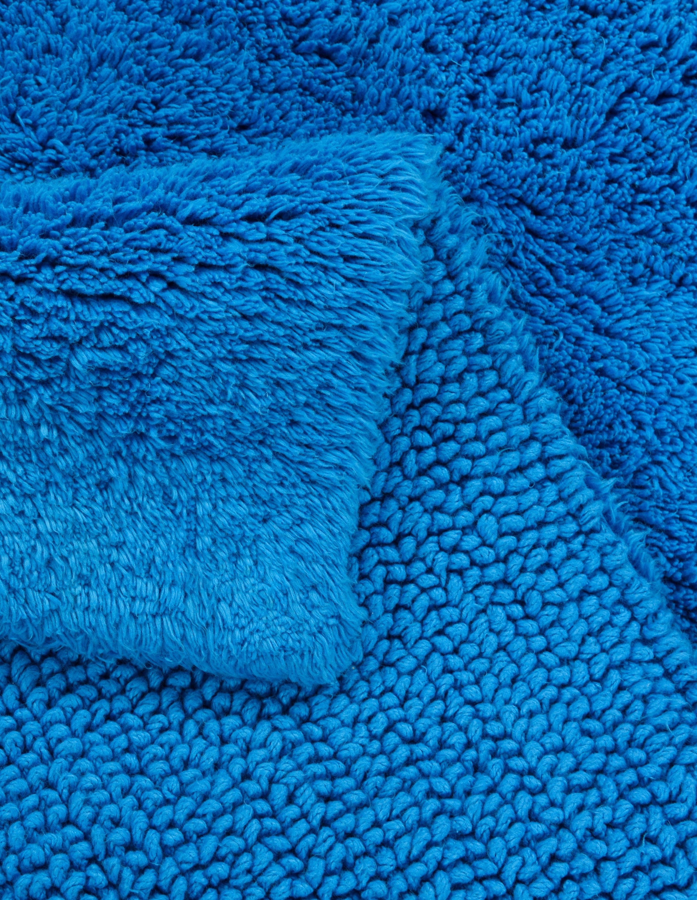 TOM TAILOR HOME Badematte »Cotton Double Uni«, beidseitig nutzbar-fußbodenheizungsgeeignet-strapazierfähig, Badteppich, Uni Farben, rechteckig & quadratisch erhältlich