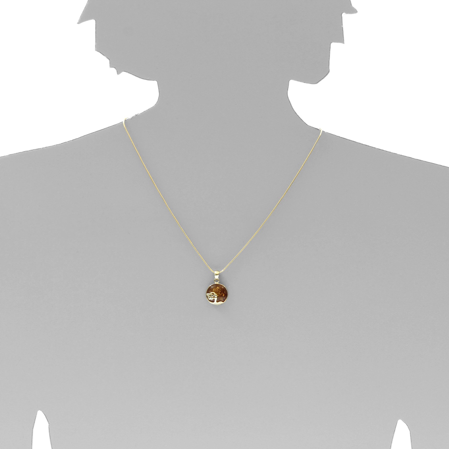 Ostsee-Schmuck Windflüchter Pendant Yellow Silver 925 2