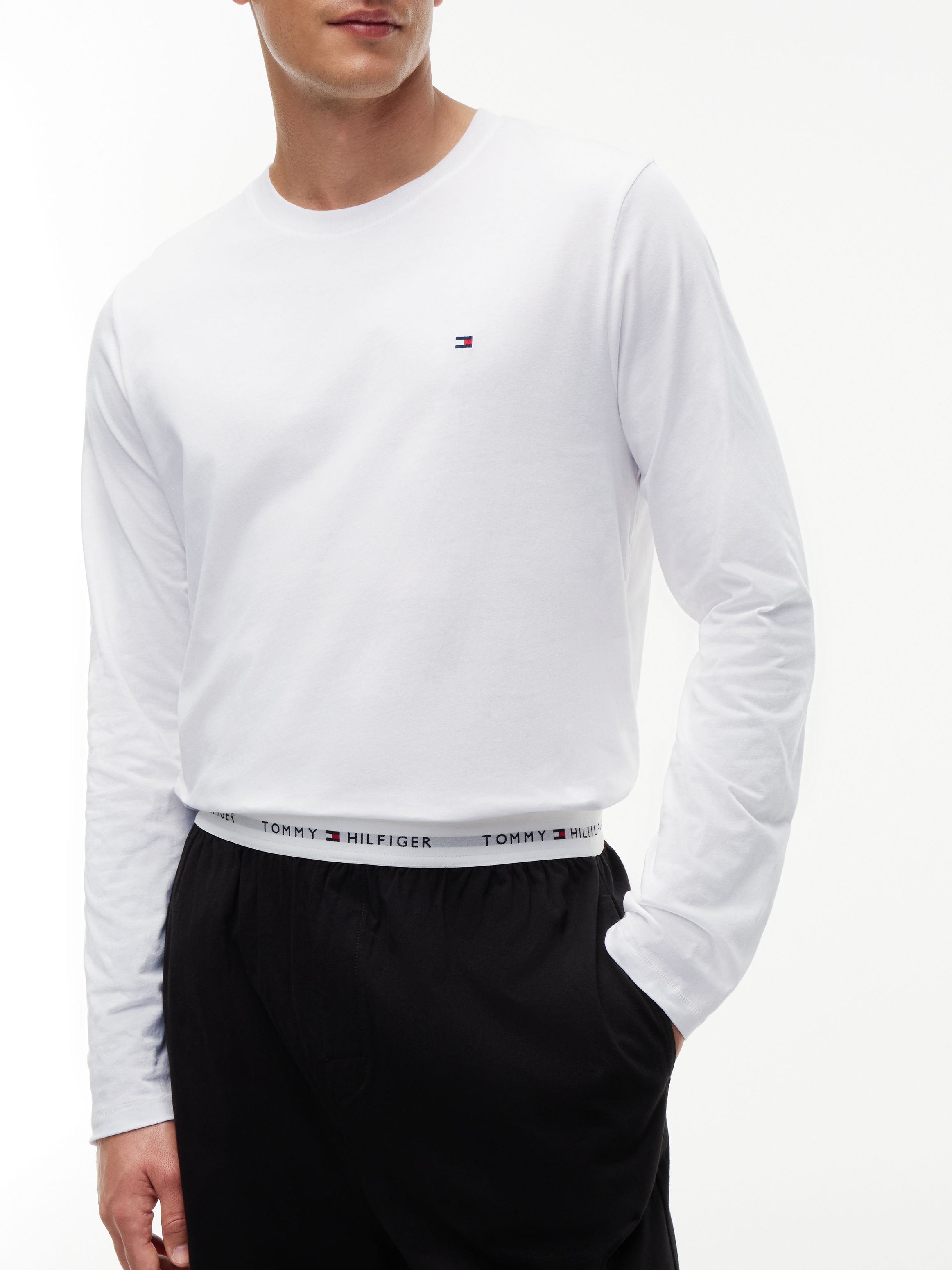 Tommy Hilfiger Underwear Pyjama "LONGSLEEVE JERSEY SET SOLID" schlichtes Design