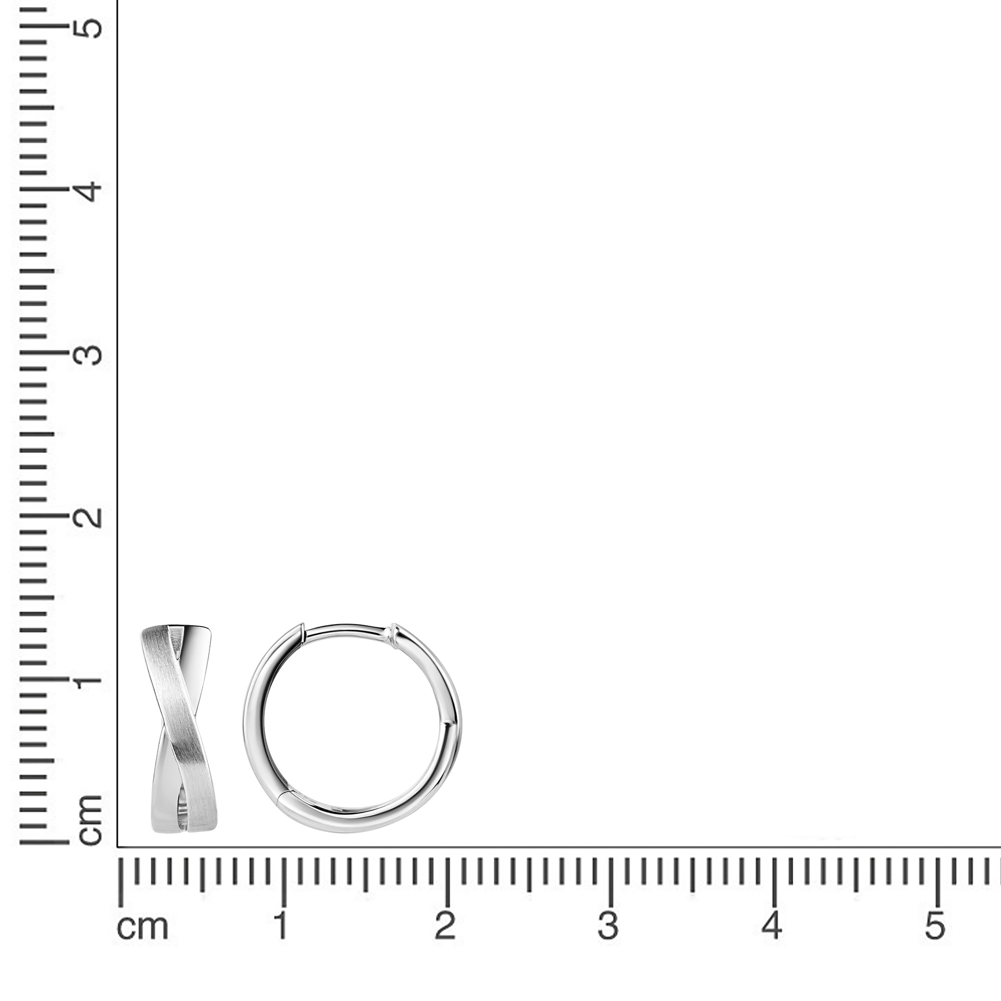 Firetti Paar Creolen »Schmuck Geschenk Silber 925 Ohrschmuck Ohrringe X Form«