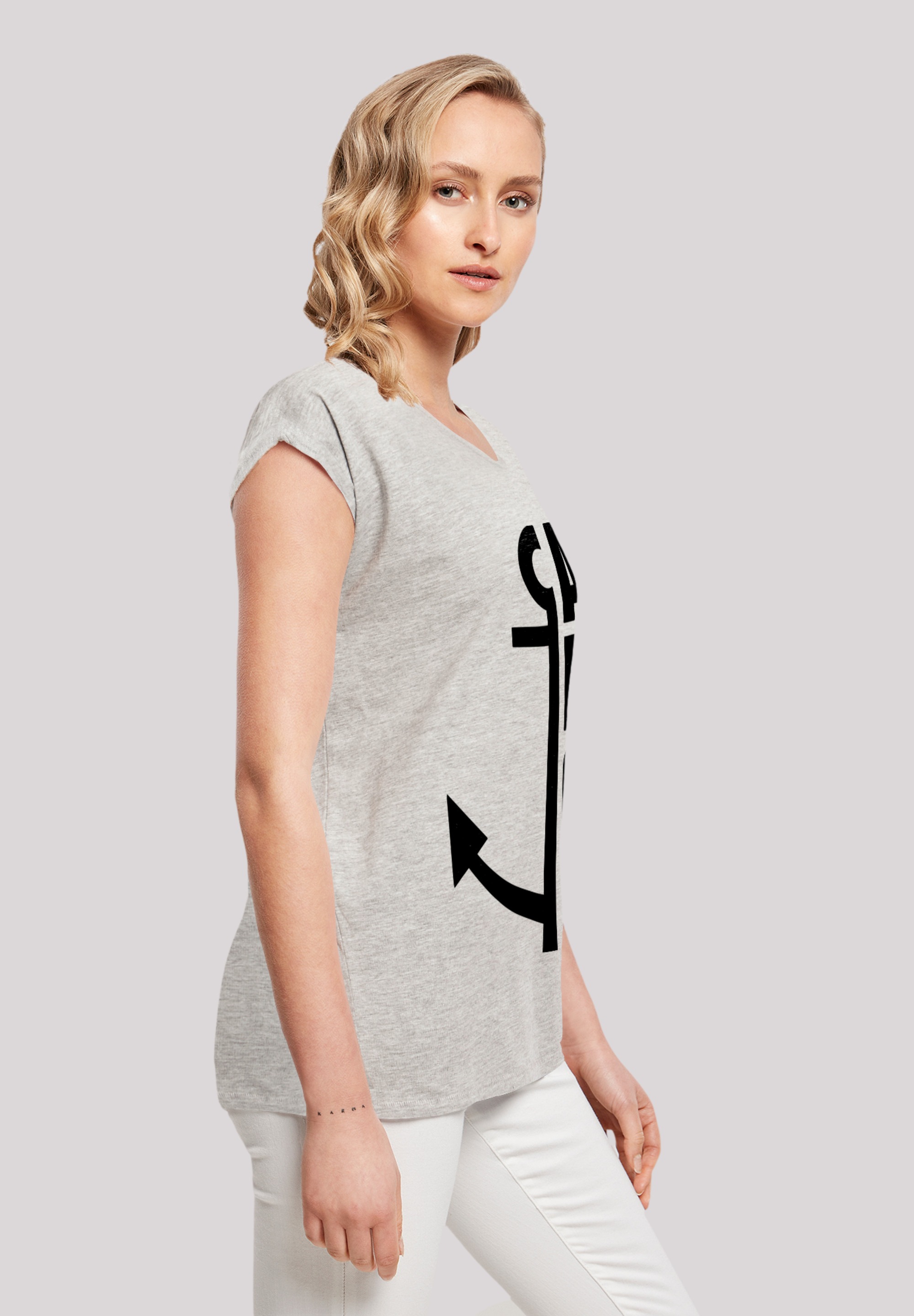 F4NT4STIC T-Shirt »Ahoi Anker Knut & Jan Hamburg«, Print